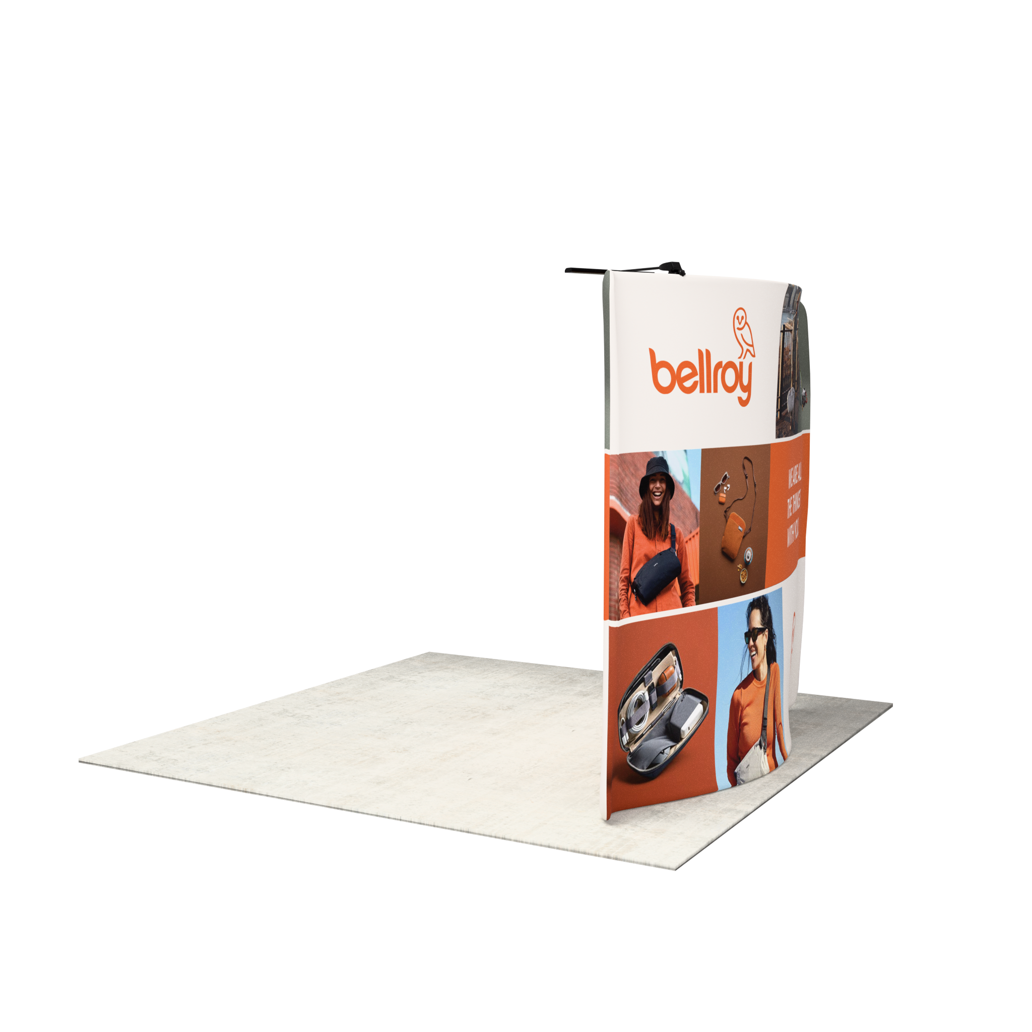 8ft QuickZip™ - Curved Double-Sided Display with Lights