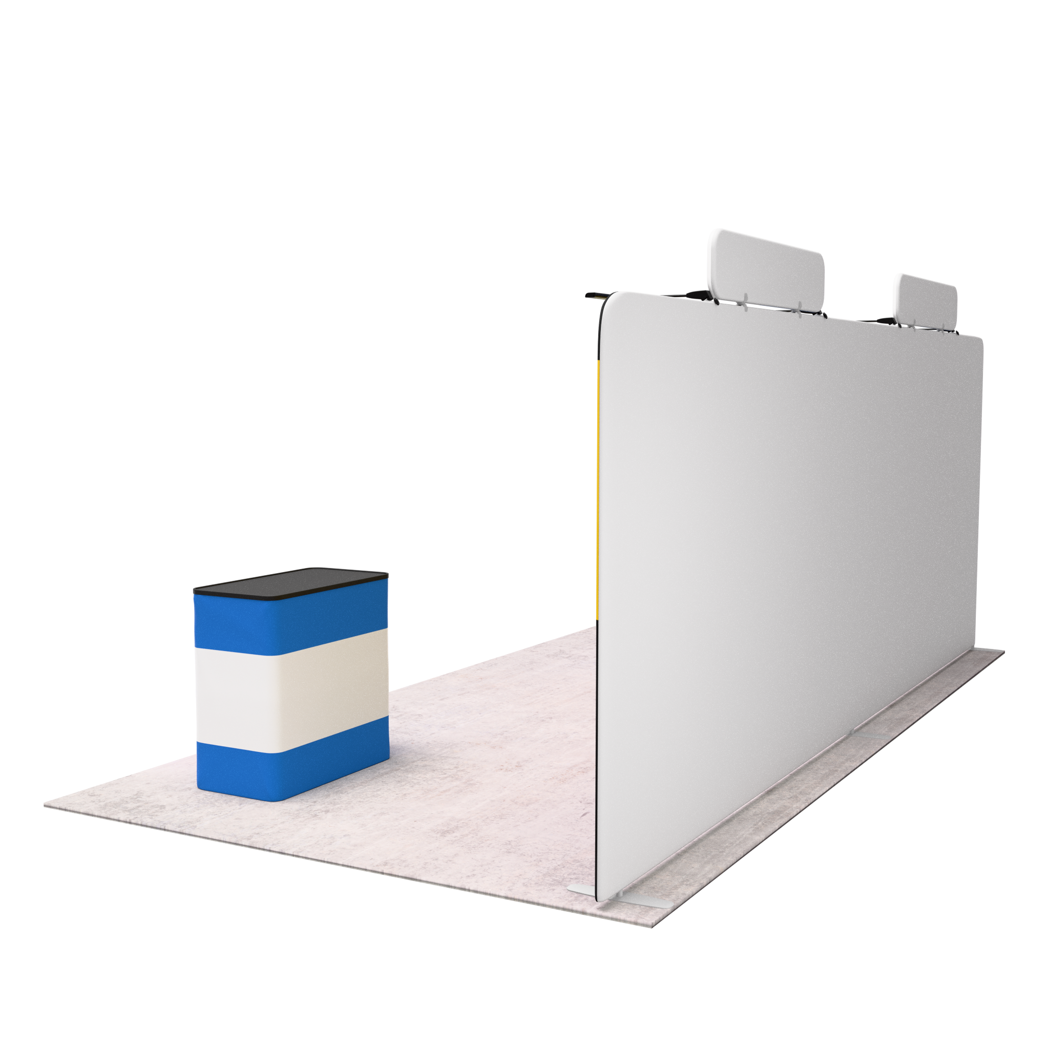 20ft QuickZip™ - Straight Single-Sided Display with 4 Lights and 2 Headers