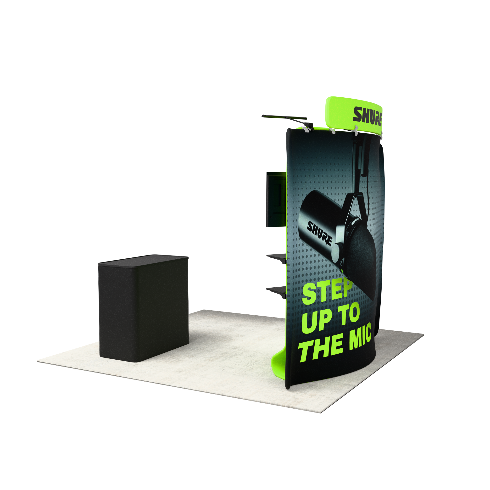8ft QuickZip™ MAX Curved Double-Sided Trade Show Display