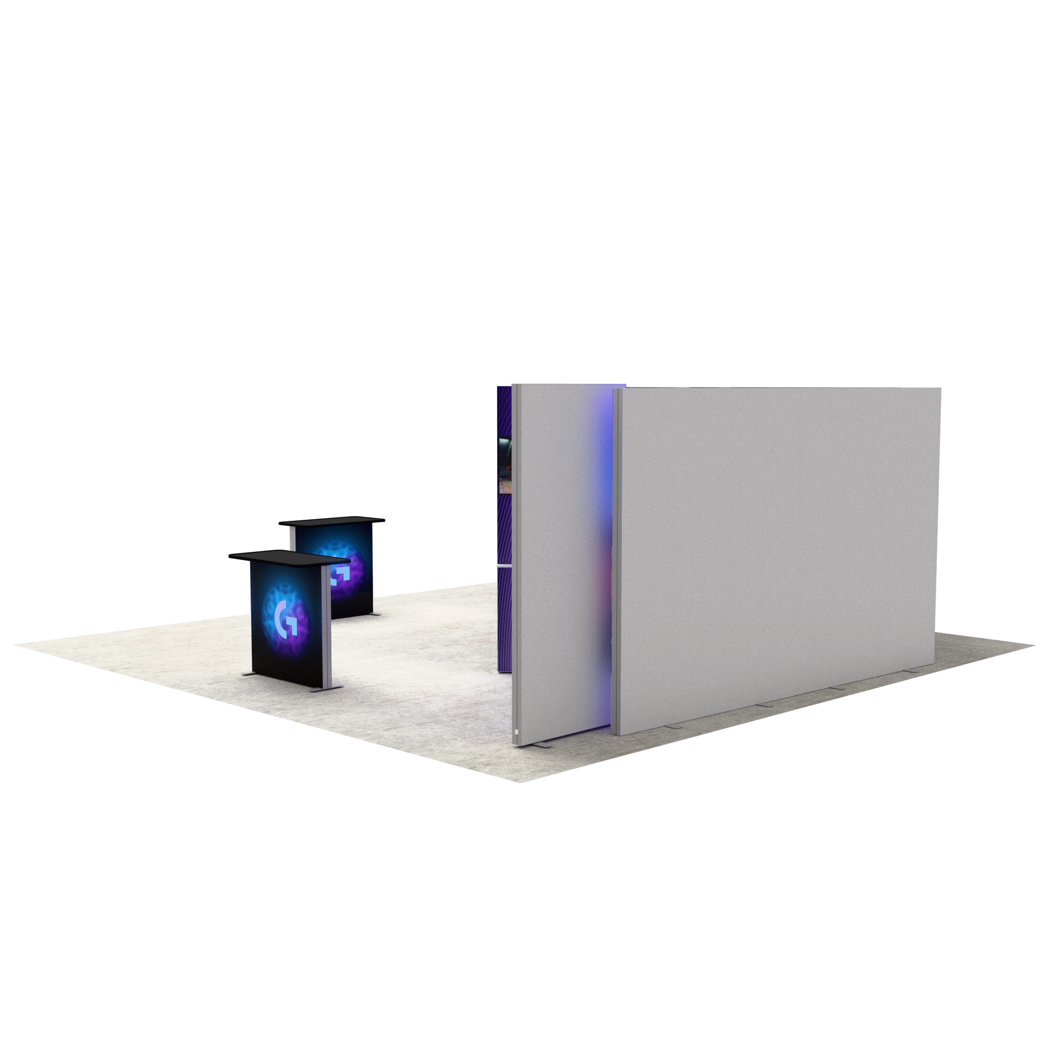 20ft Firefly Pavilion Lightbox Single-Sided Backlit Display with 2 Counters