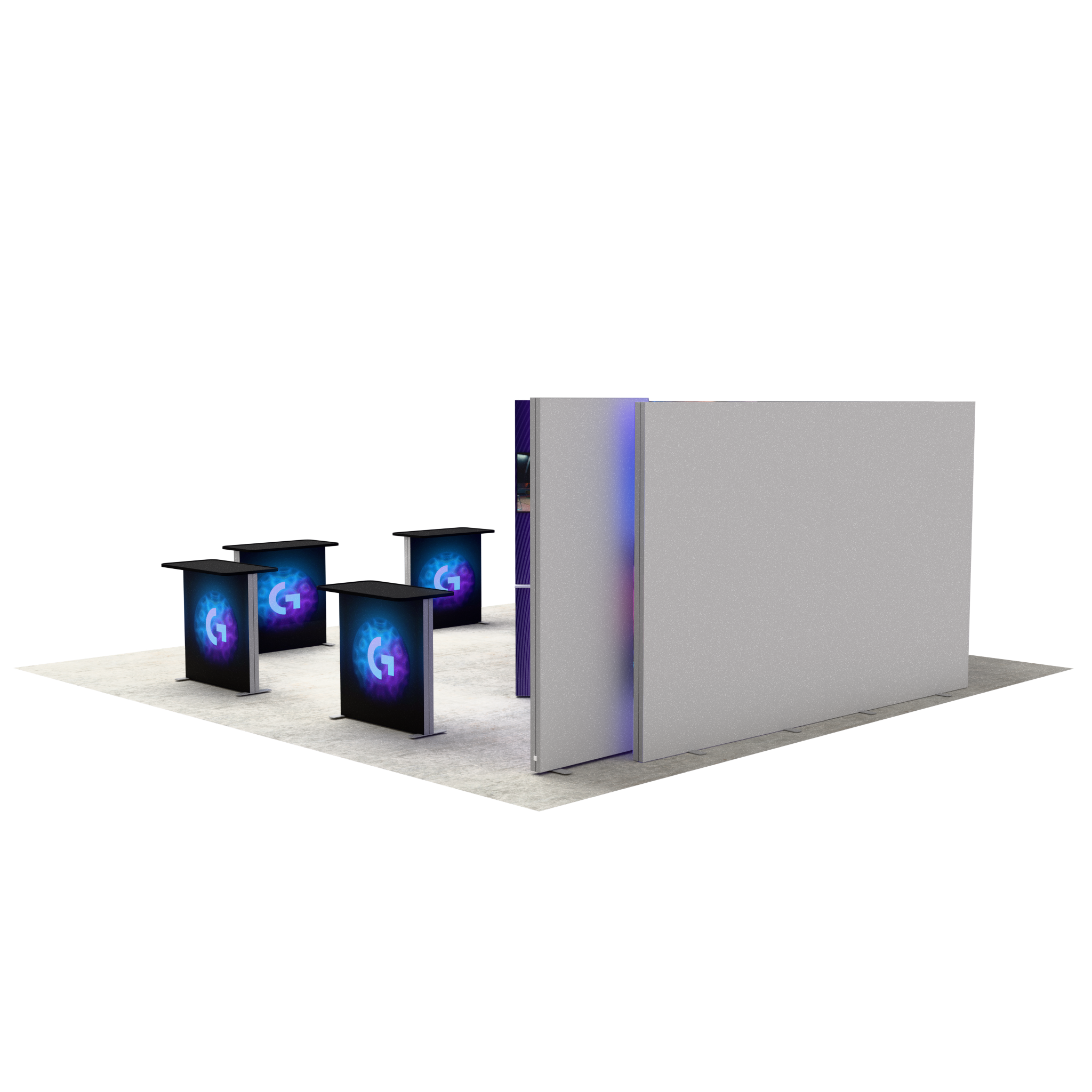 20ft Firefly Pavilion Lightbox Single-Sided Backlit Display with 4 Counters