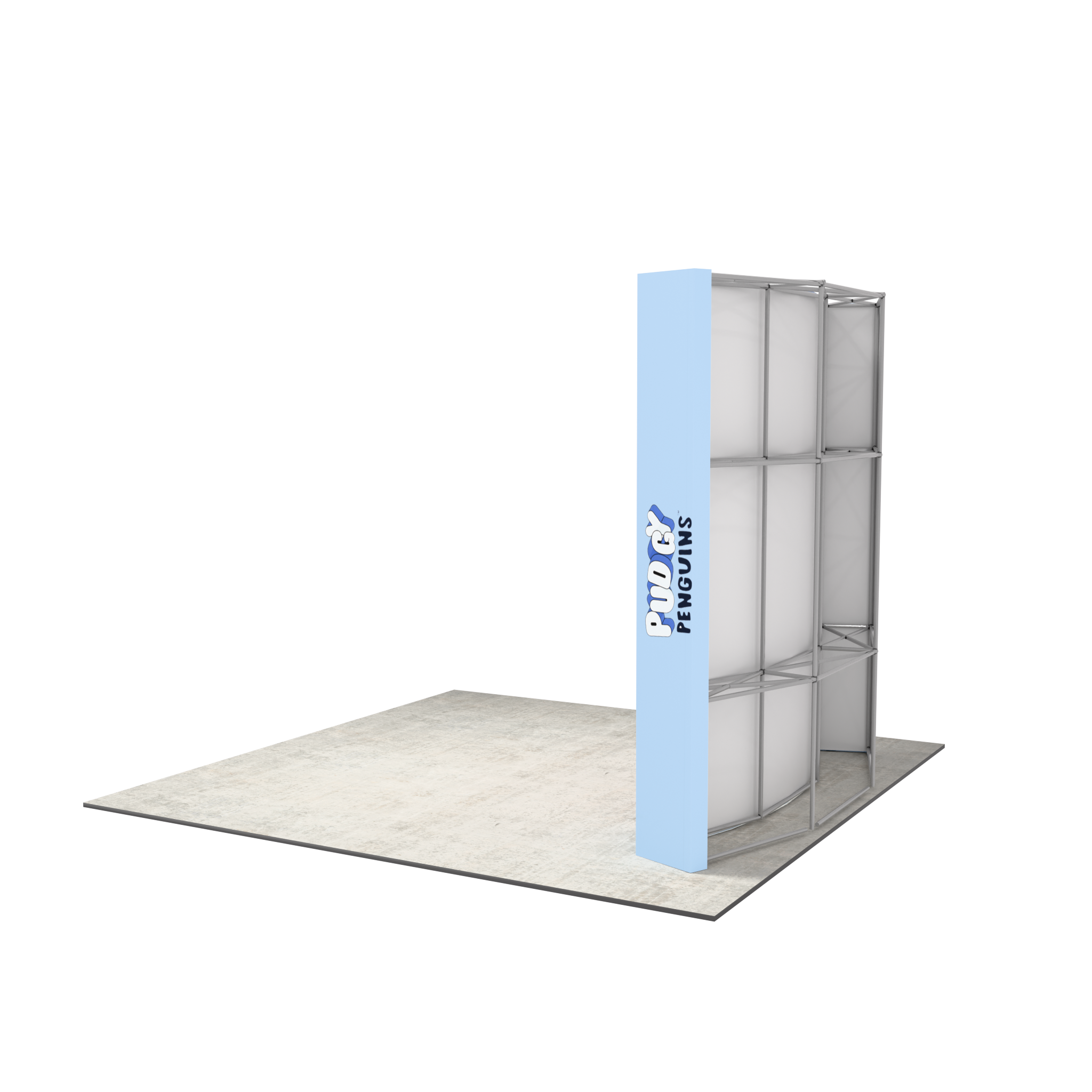 8ft Perfect-Pop™ - Curved Trade Show Display
