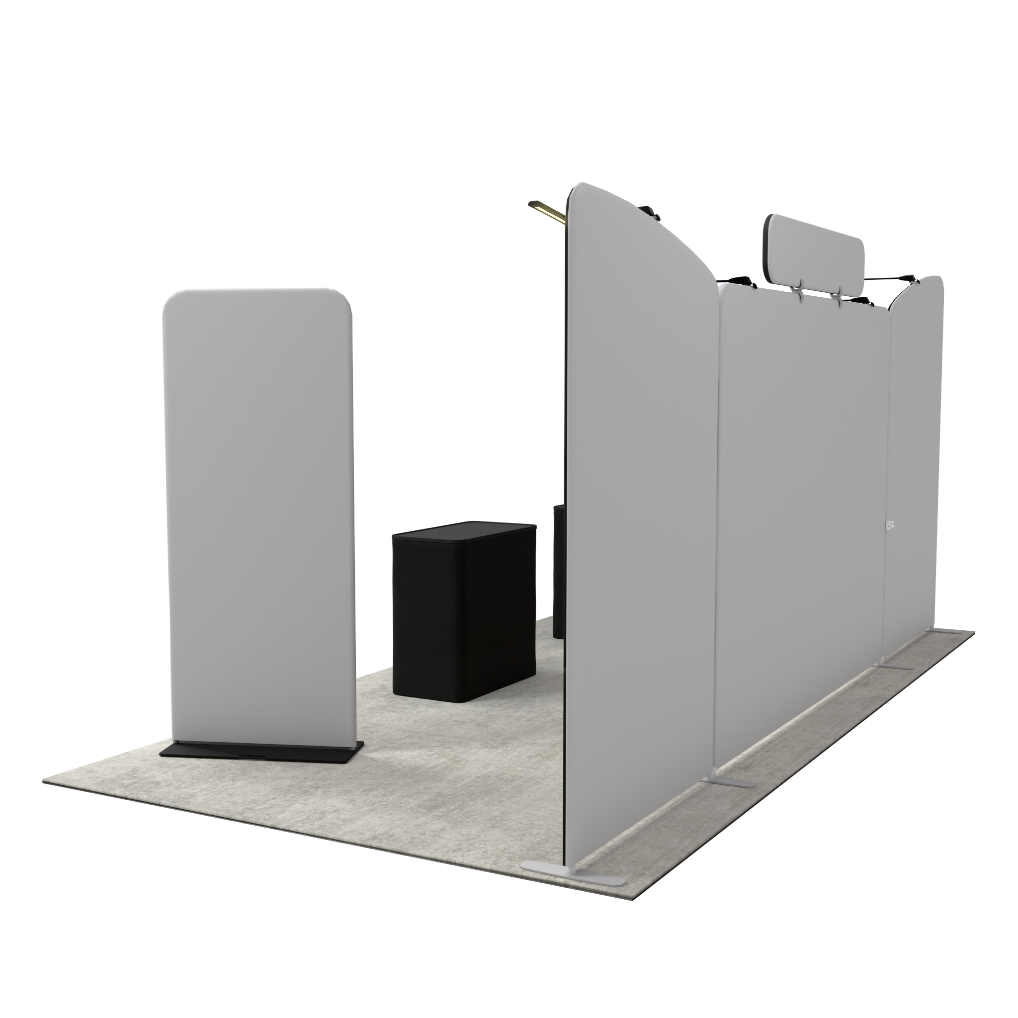 20ft QuickZip Executive, Lightbox Banner Stand