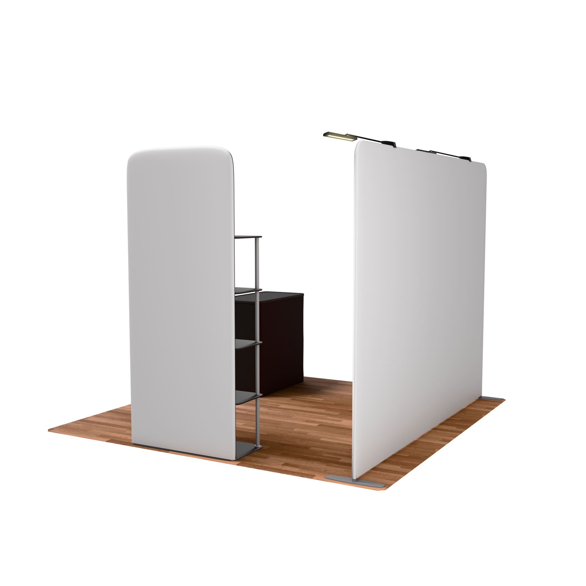 10ft QuickZip Straight, Podium, Lights, Showtime, Flooring