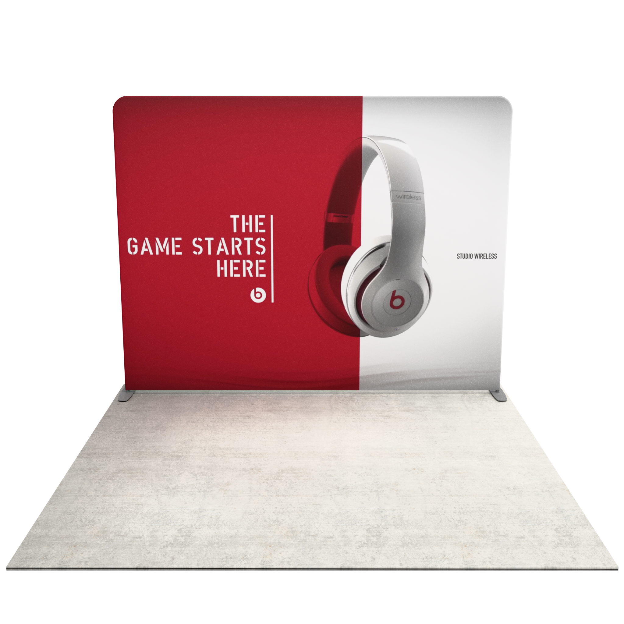 10ft QuickZip™ - Straight Single-Sided Trade Show Display