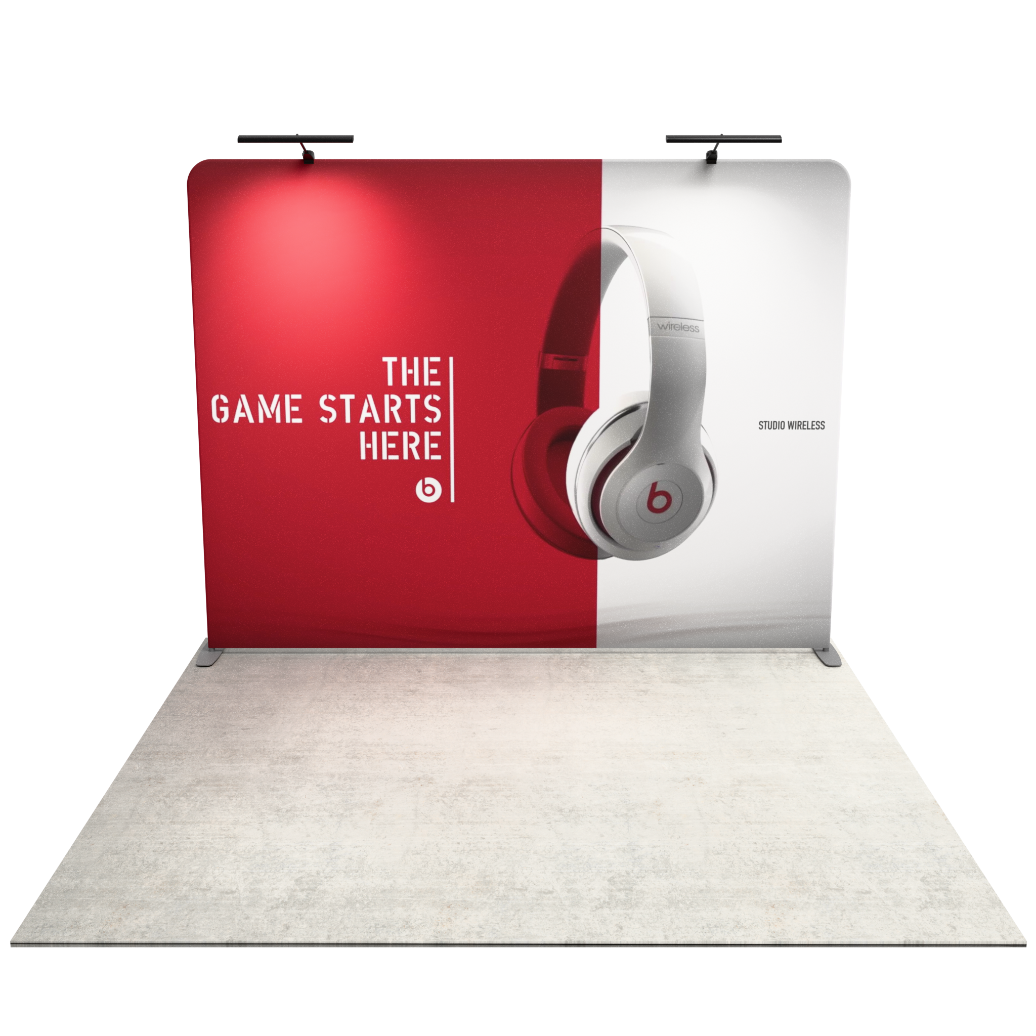 10ft QuickZip™ - Straight Single-Sided Display with Lights