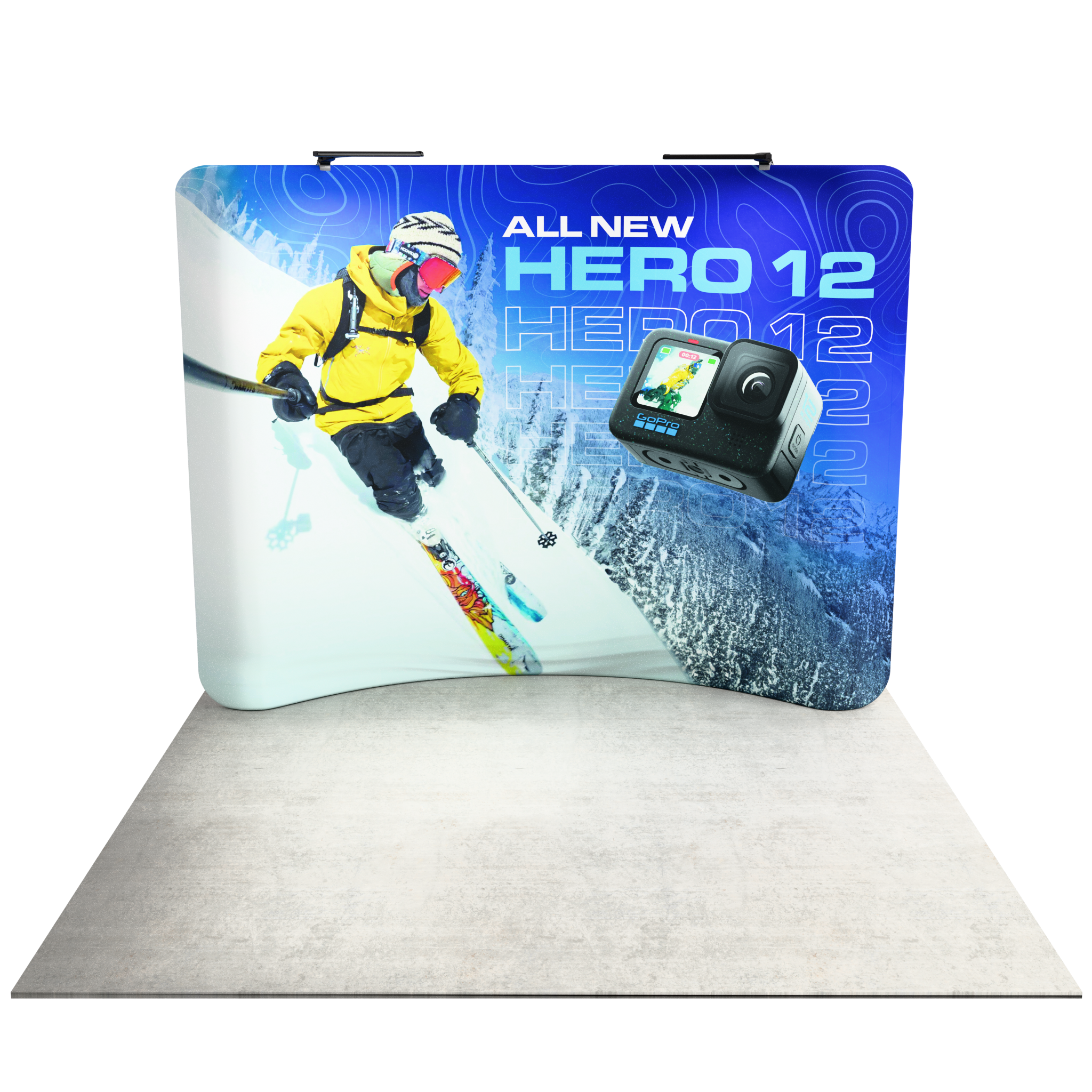 10ft QuickZip™ - Curved Single-Sided Display with Lights