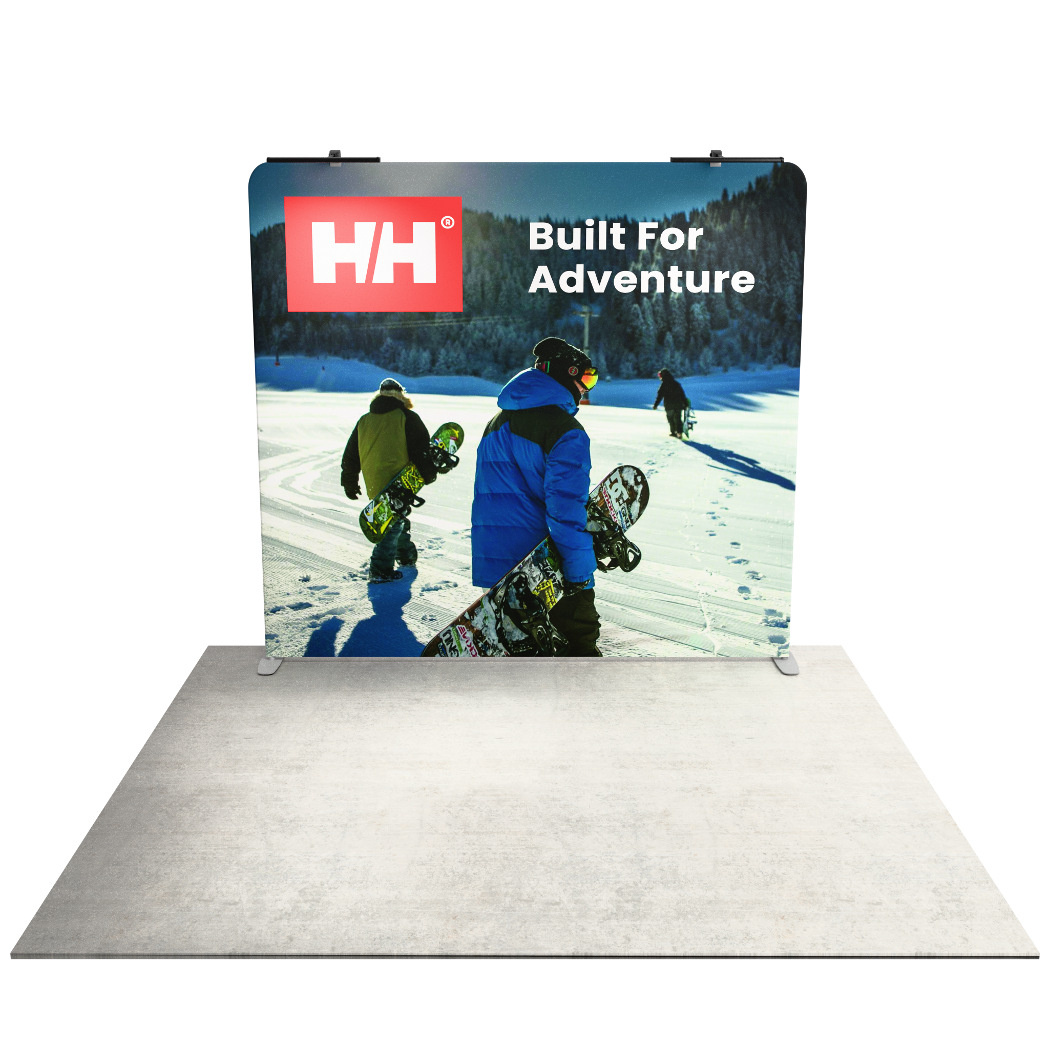 8ft QuickZip™ - Straight Double-Sided Display with Lights