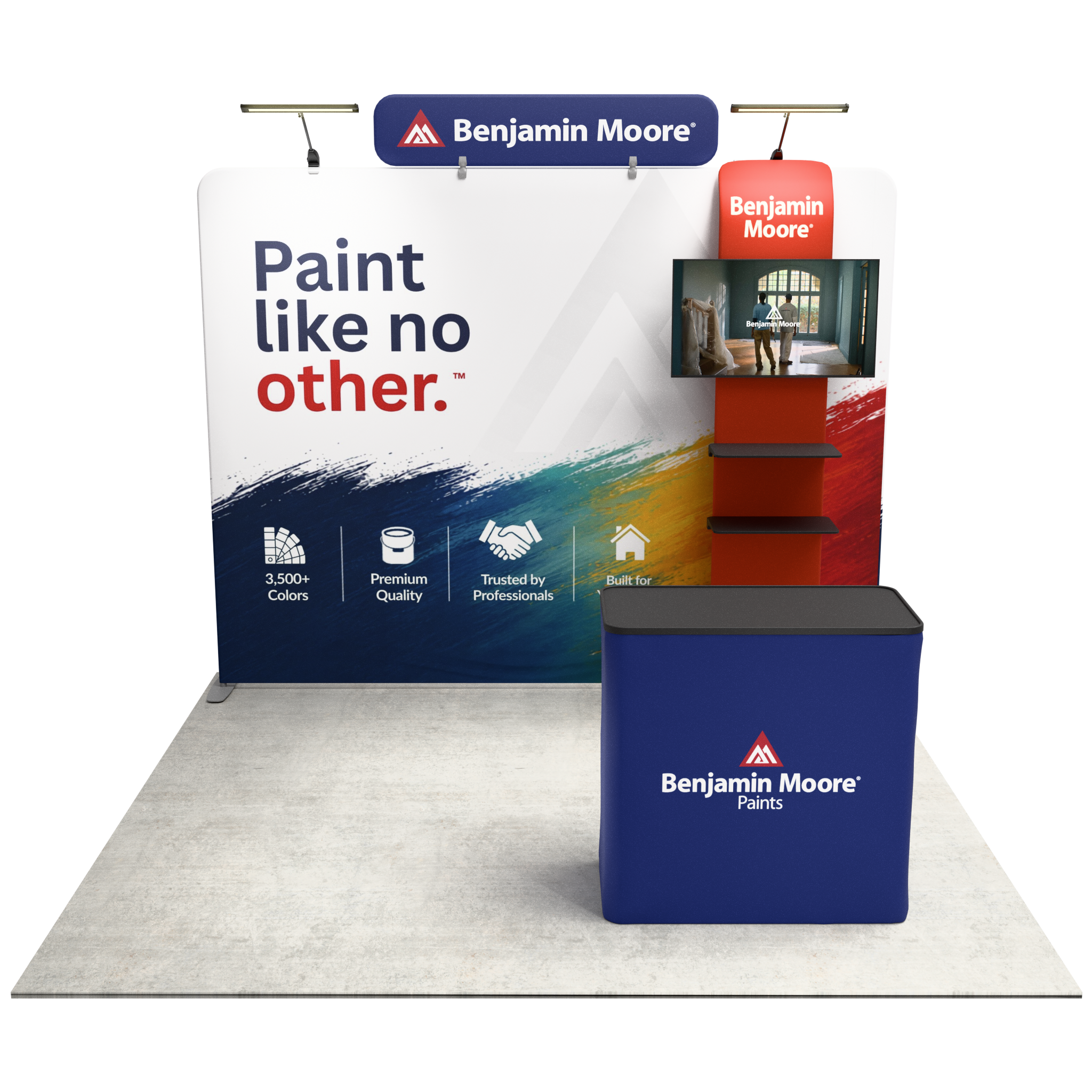 10ft QuickZip™ MAX Straight Single-Sided Trade Show Display