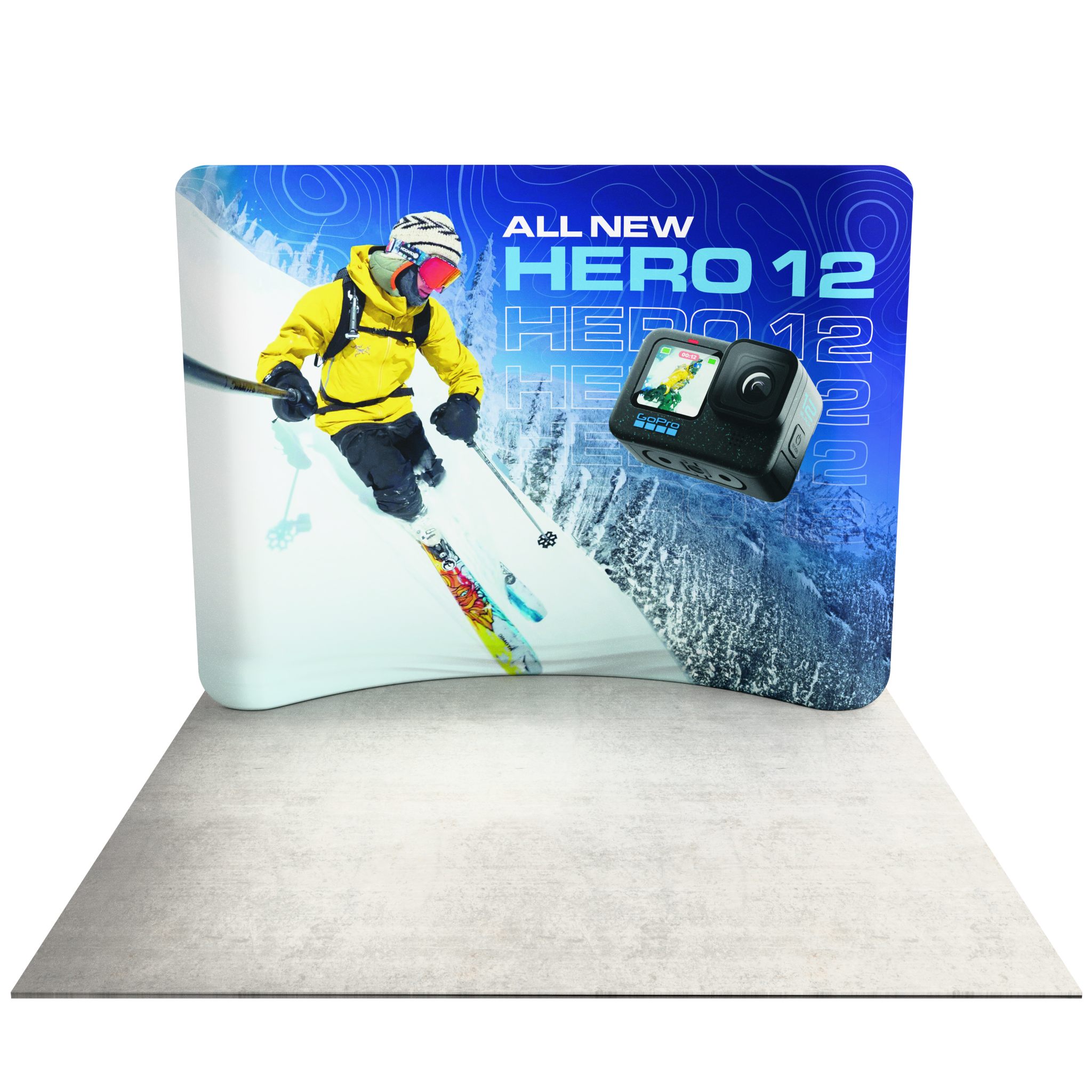 10ft QuickZip™ - Curved Double-Sided Trade Show Display