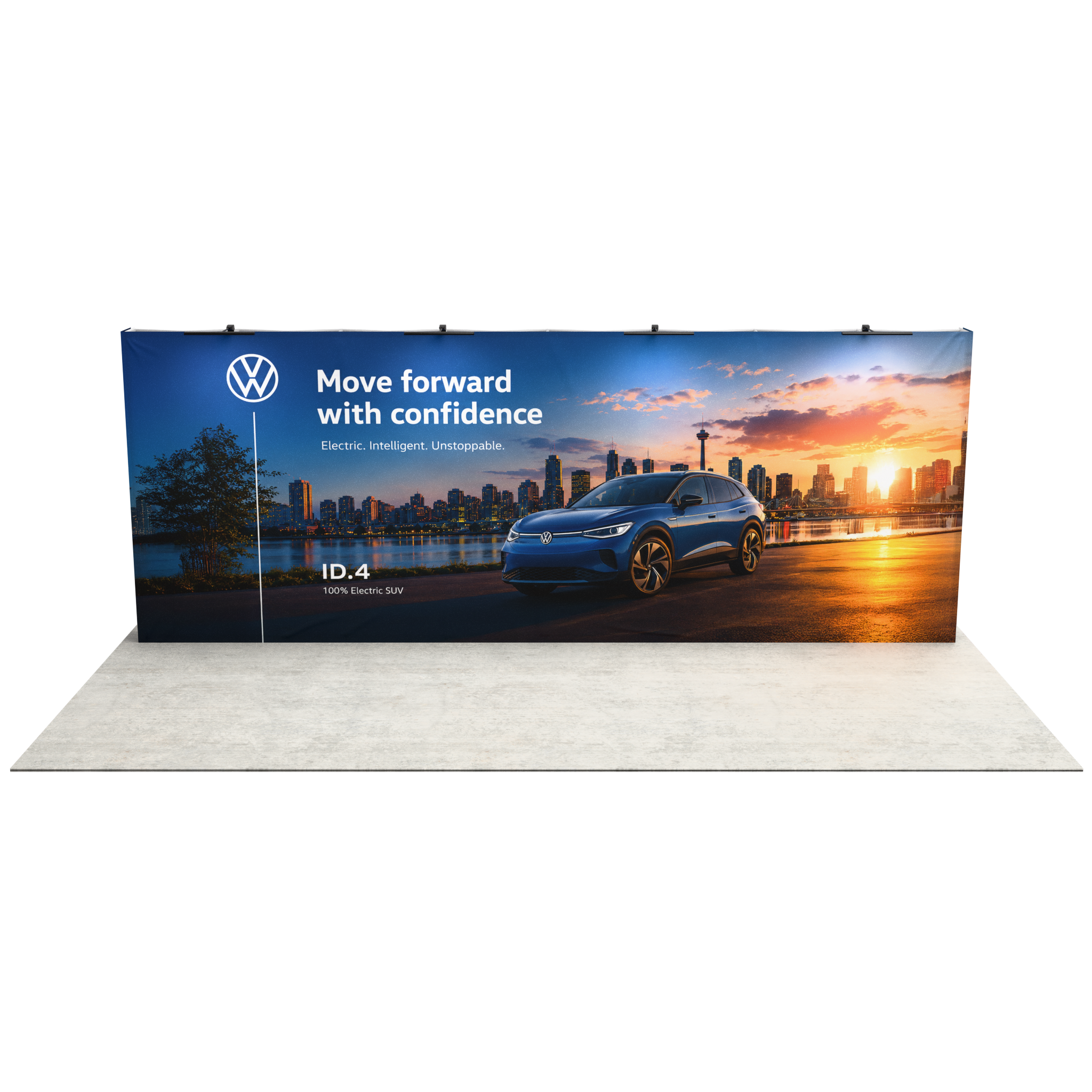 20ft Perfect-Pop™ - Straight Display with 4 Lights