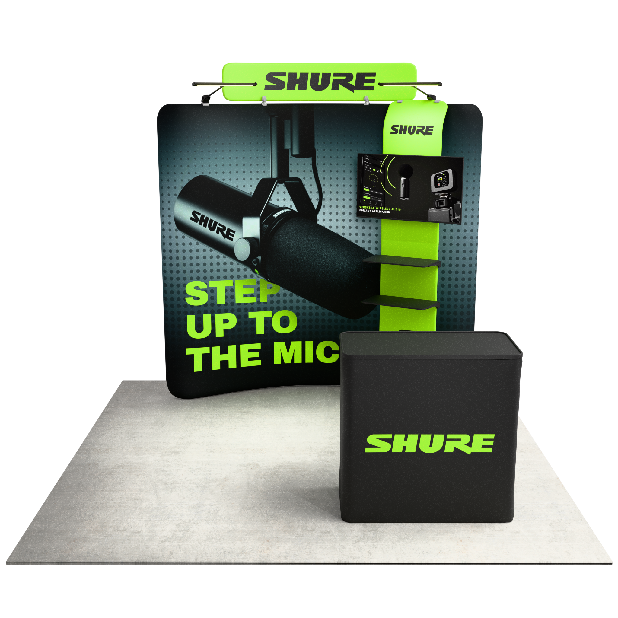 8ft QuickZip™ MAX Curved Double-Sided Trade Show Display