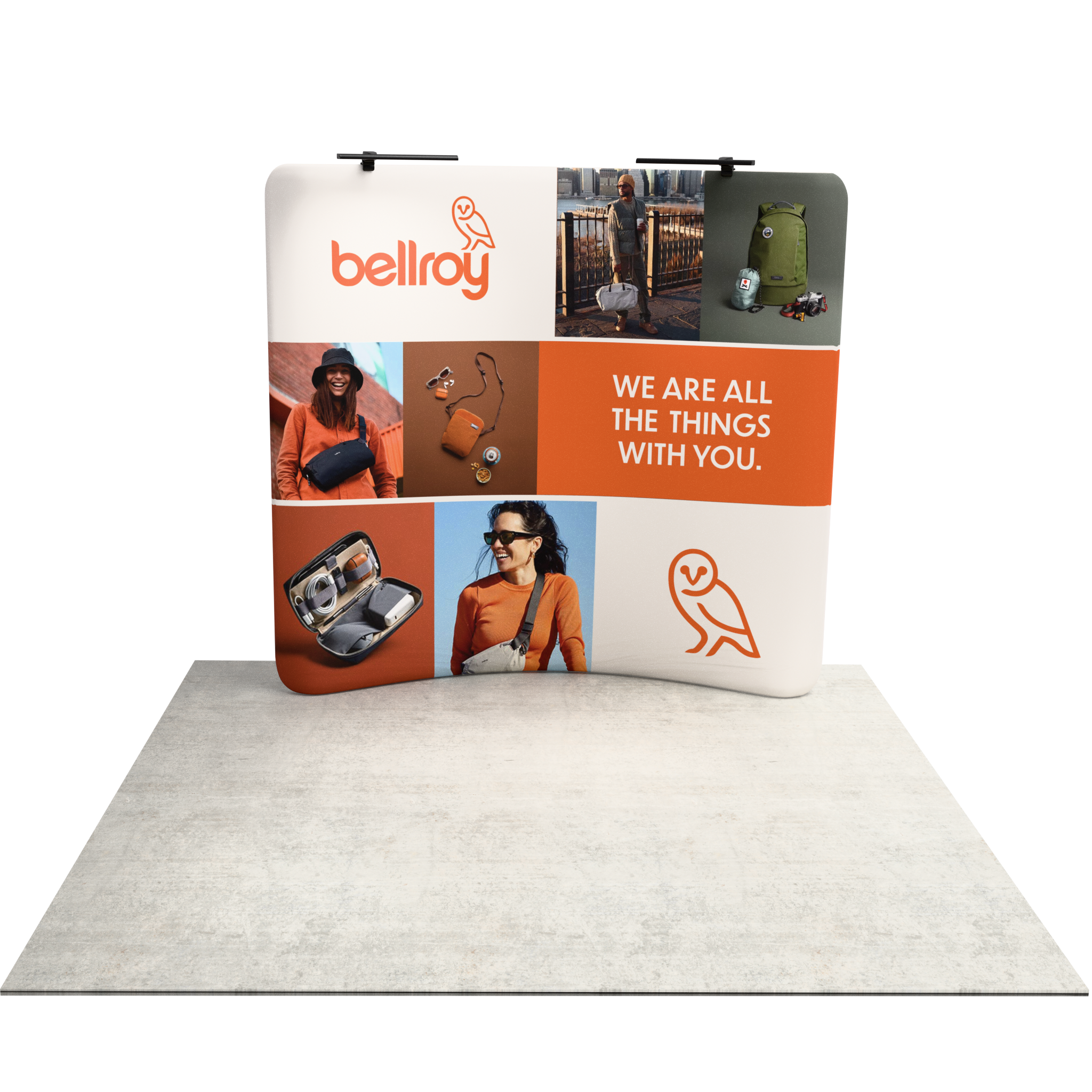 8ft QuickZip™ - Curved Single-Sided Display with Lights