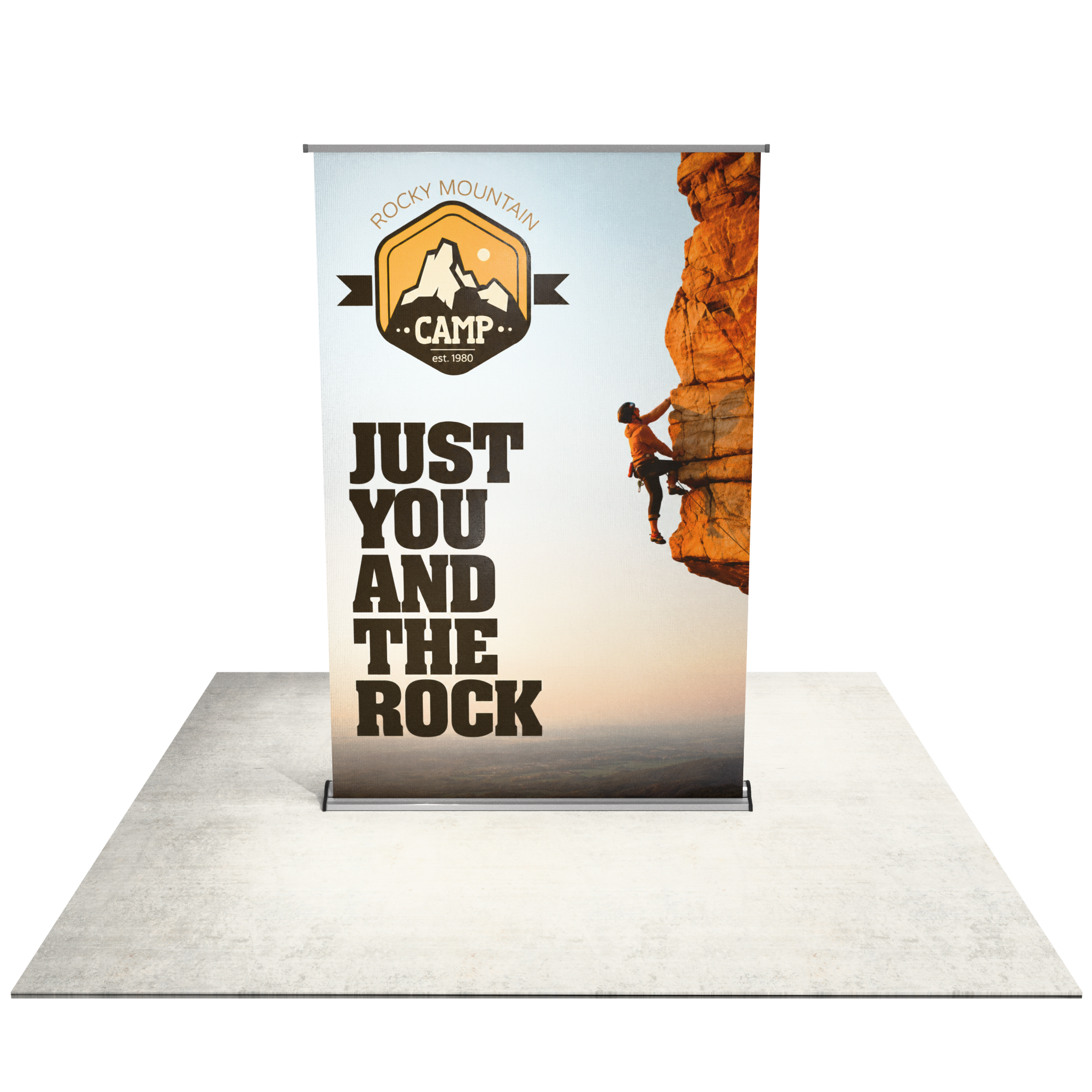 60" Vinyl Silver Step Premium Retractable Banner Stand