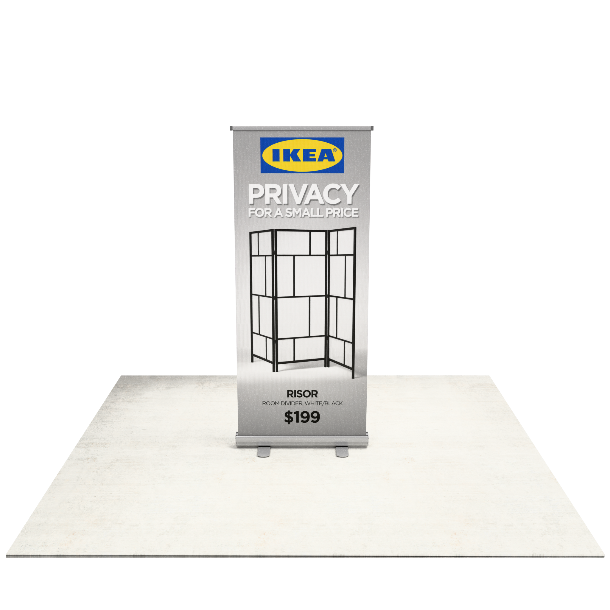 33" Economy Retractable Banner Stand