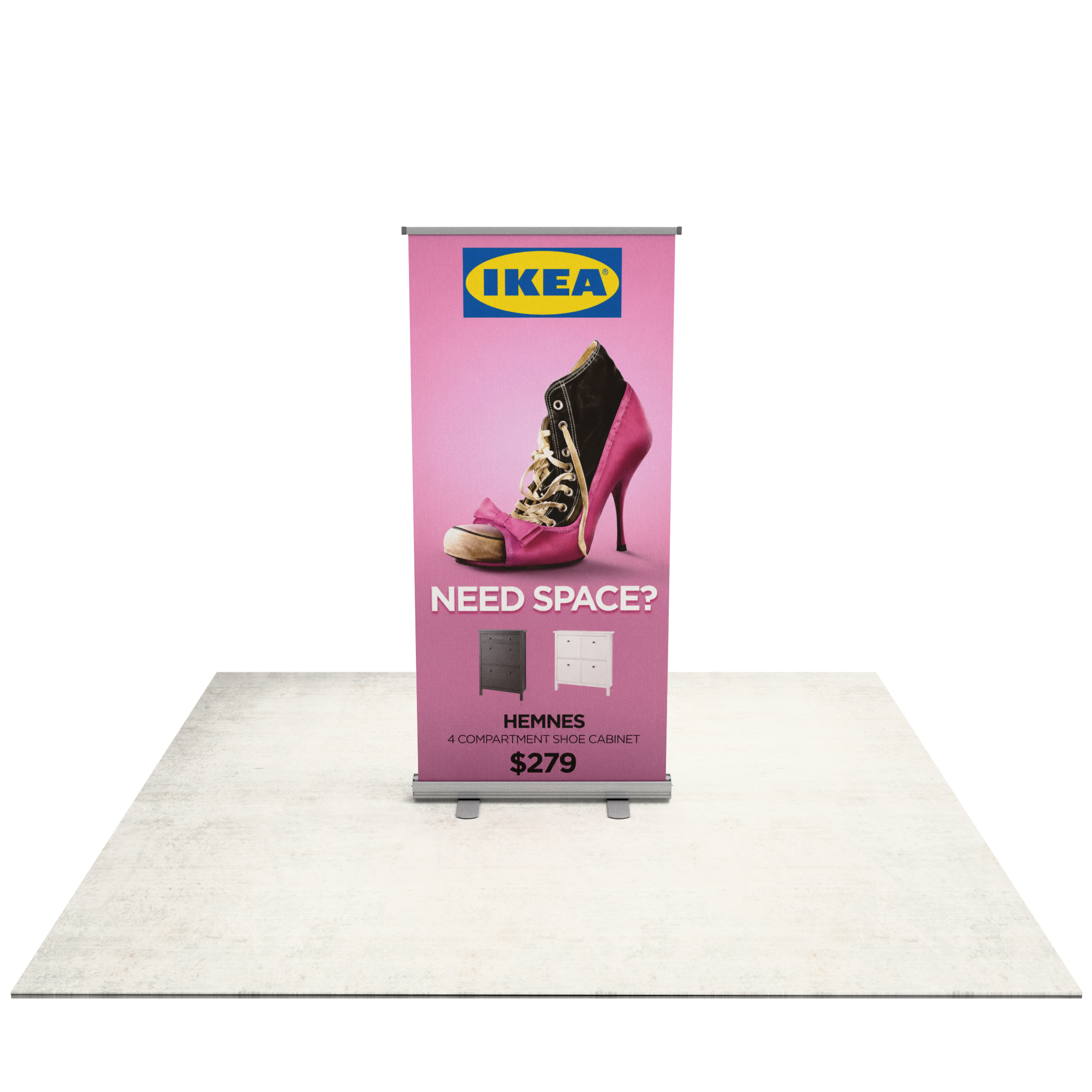 36" Economy Retractable Banner Stand