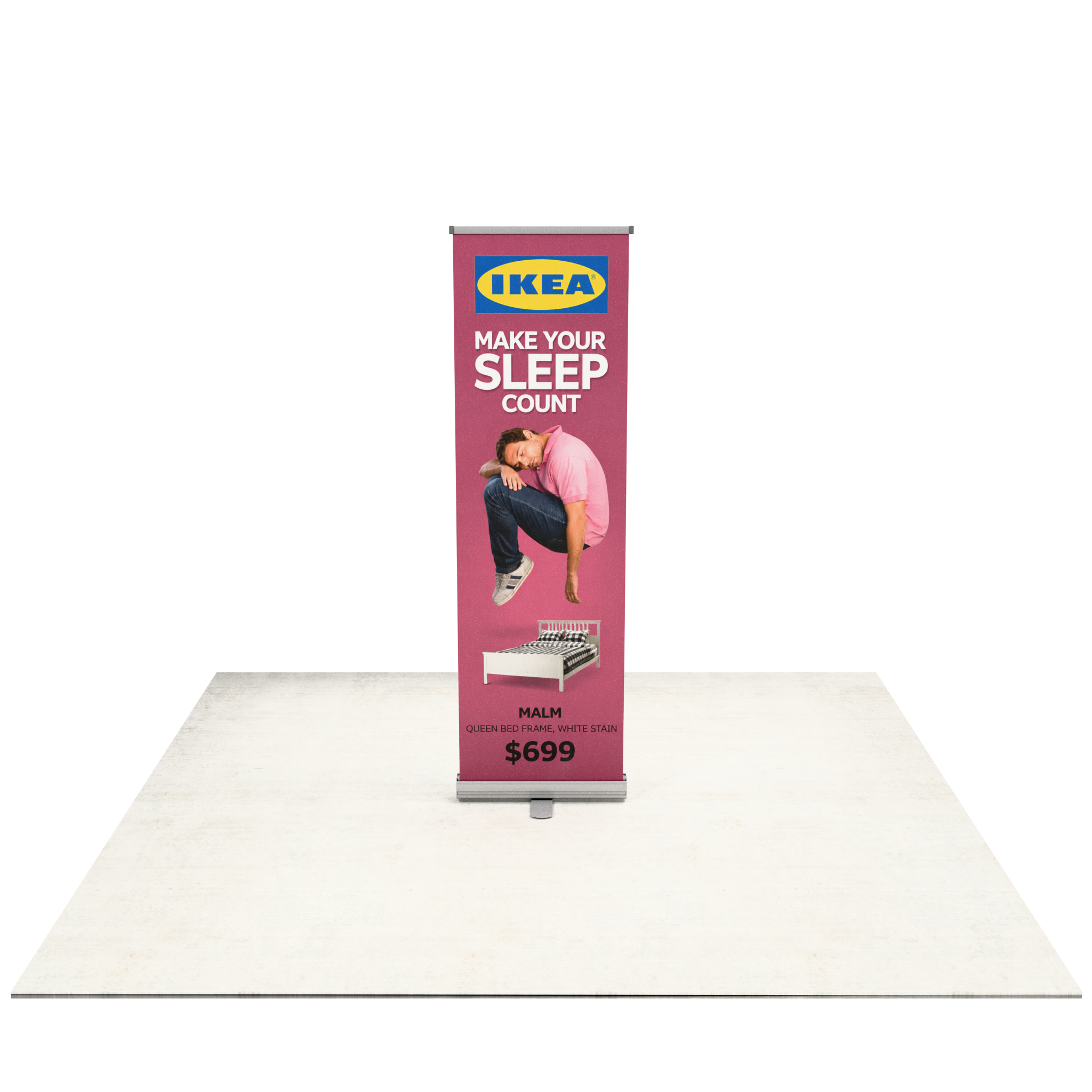 24" Economy Retractable Banner Stand