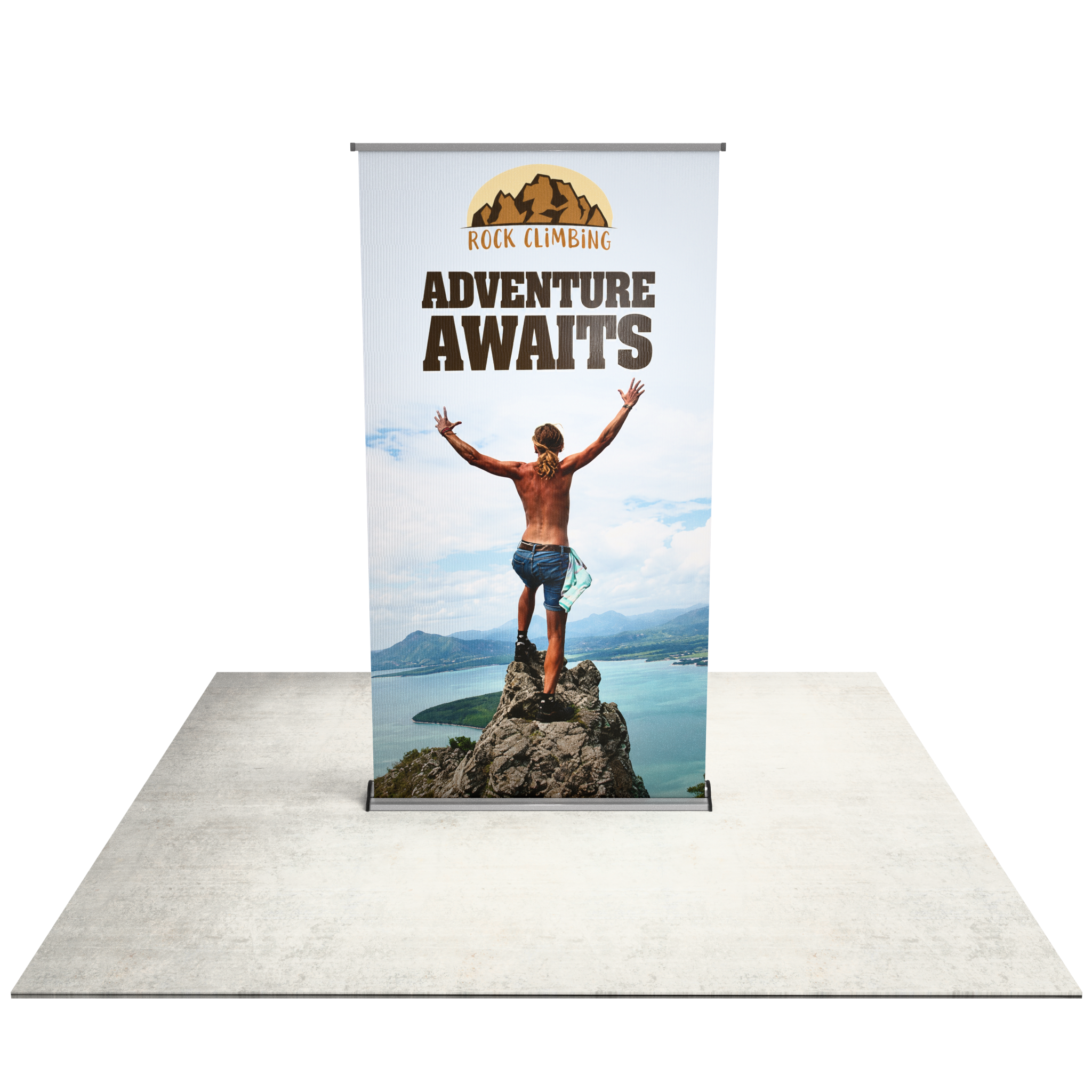 48" Vinyl Silver Step Premium Retractable Banner Stand