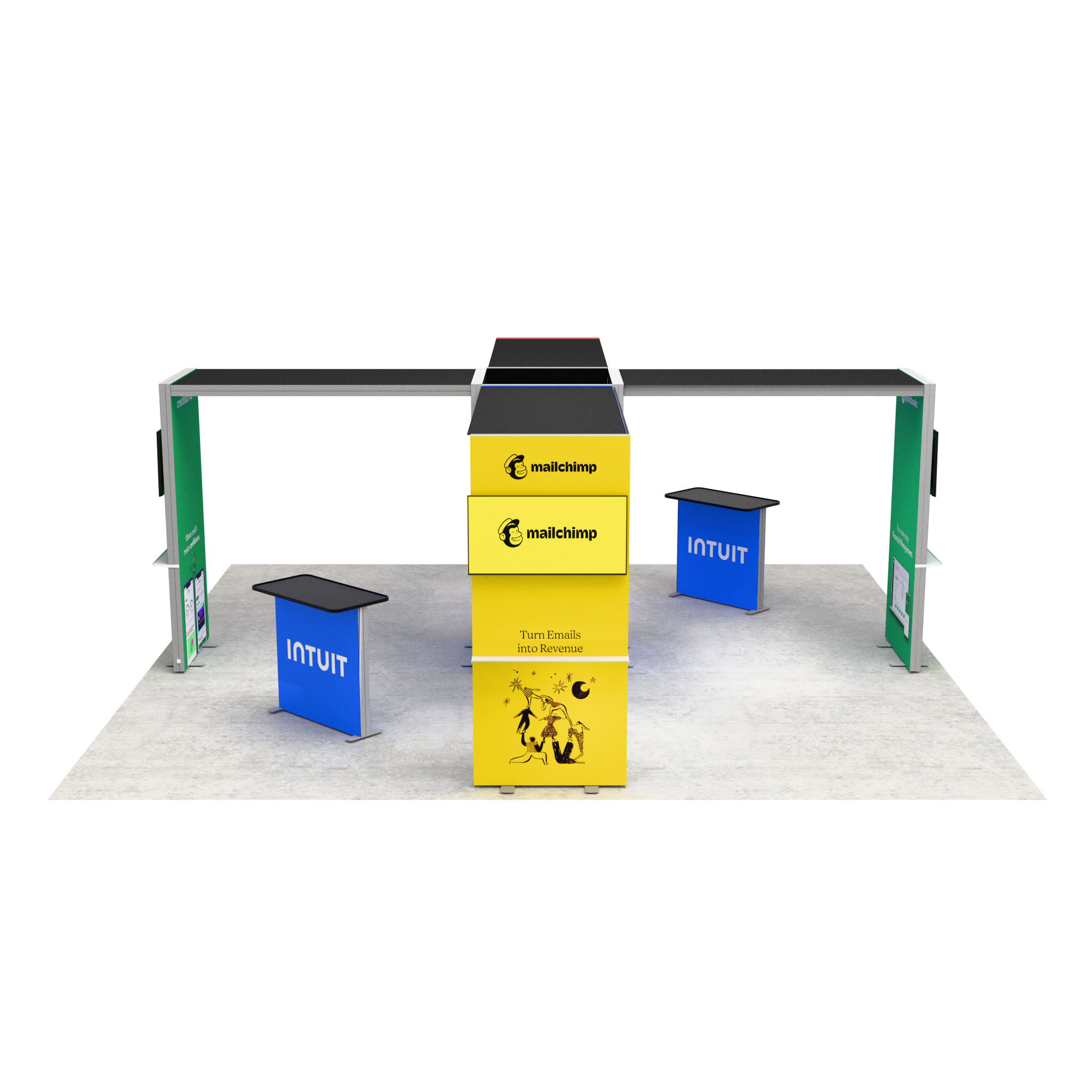 20ft Firefly Quartet Lightbox Single-Sided Backlit Display with 2 Counters
