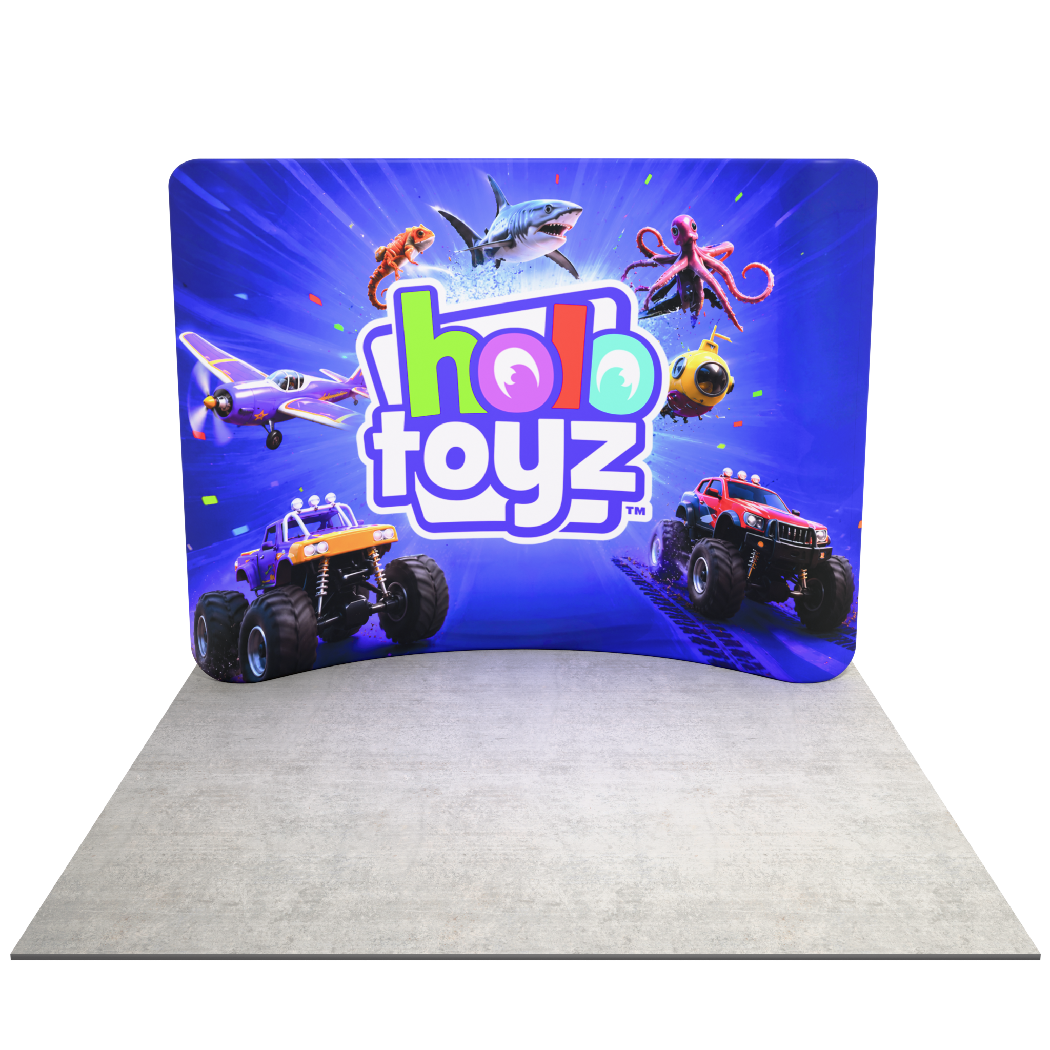 10ft QuickZip™ - Curved Single-Sided Trade Show Display