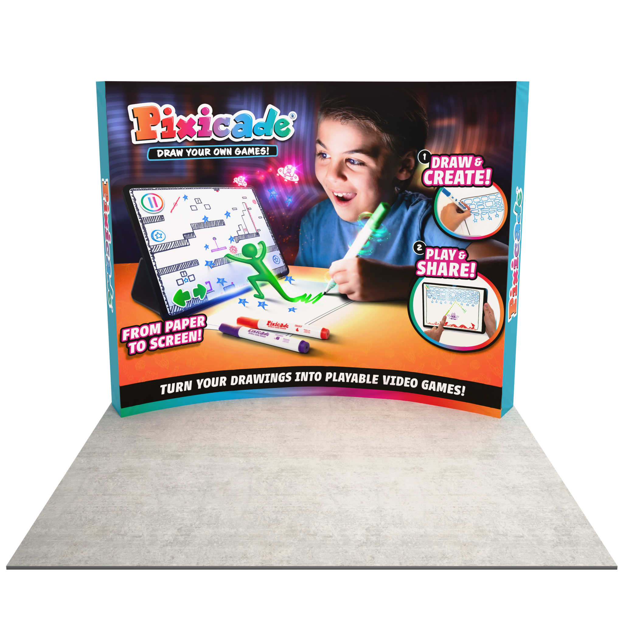 10ft Perfect-Pop™ - Curved Trade Show Display