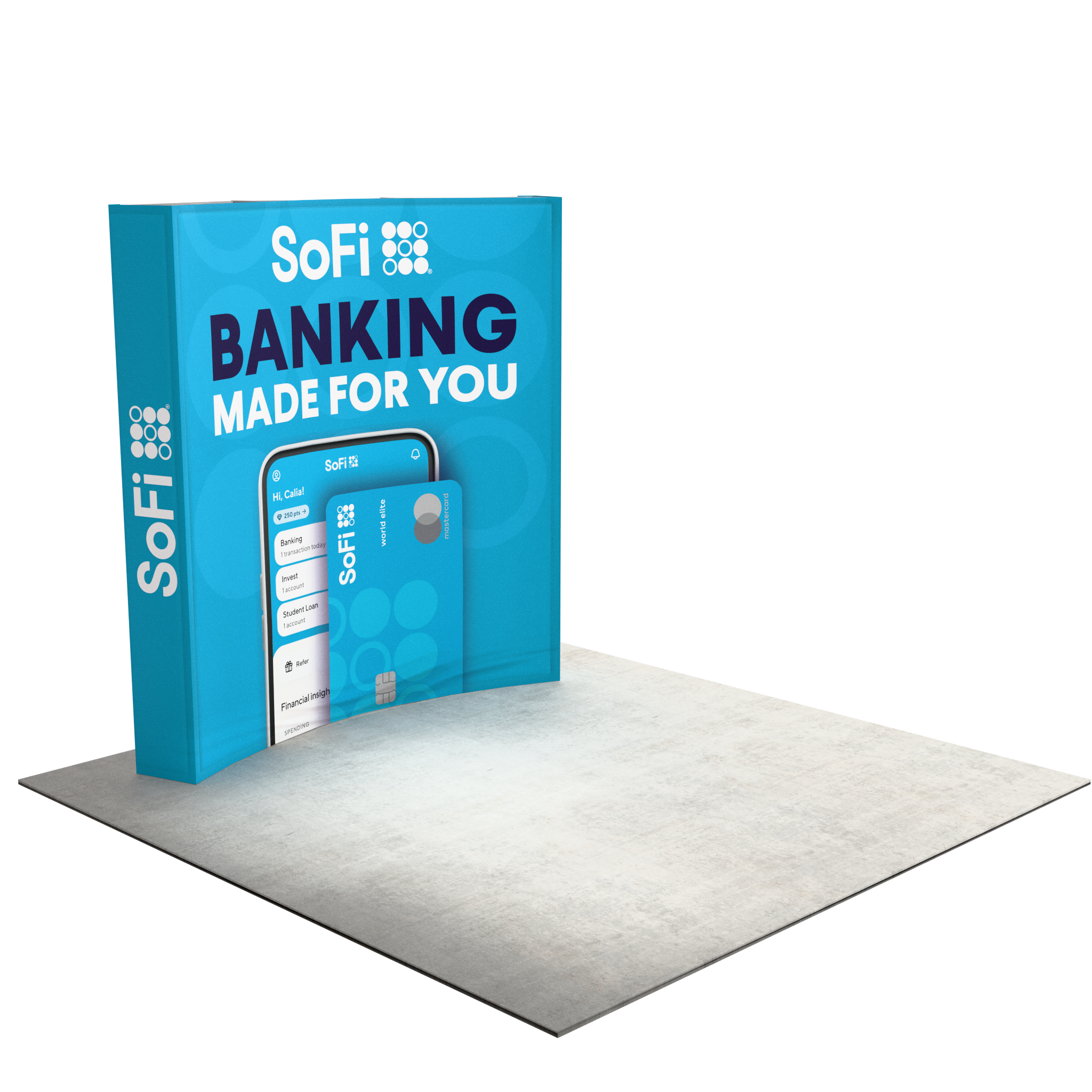 8ft Perfect-Pop™ - Curved Trade Show Display