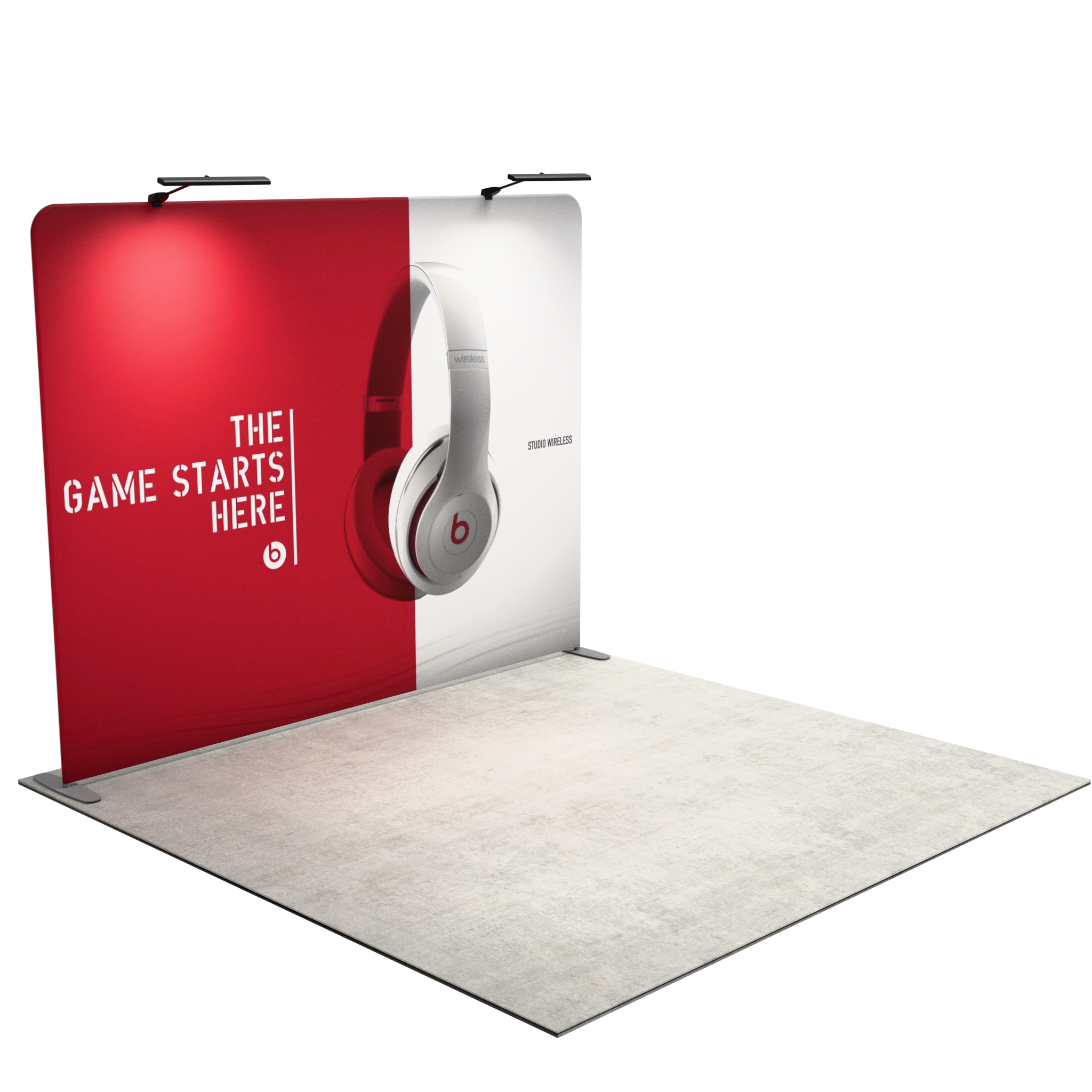 10ft QuickZip™ - Straight Double-Sided Display with Lights