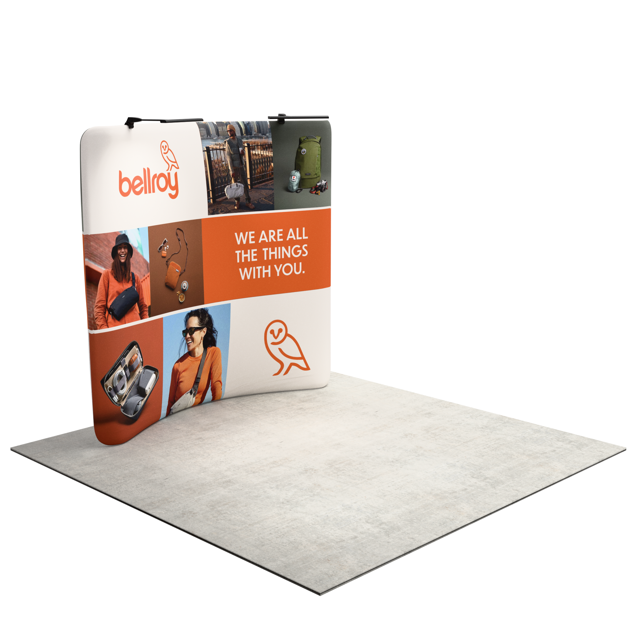 8ft QuickZip™ - Curved Double-Sided Display with Lights