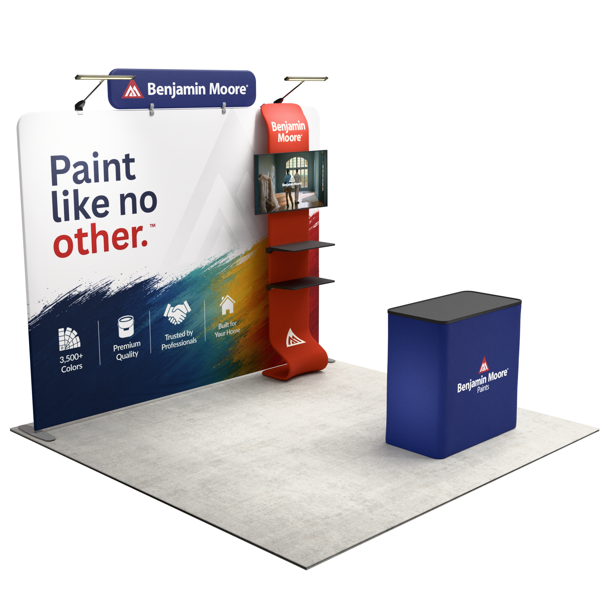 10ft QuickZip™ MAX Straight Double-Sided Trade Show Display