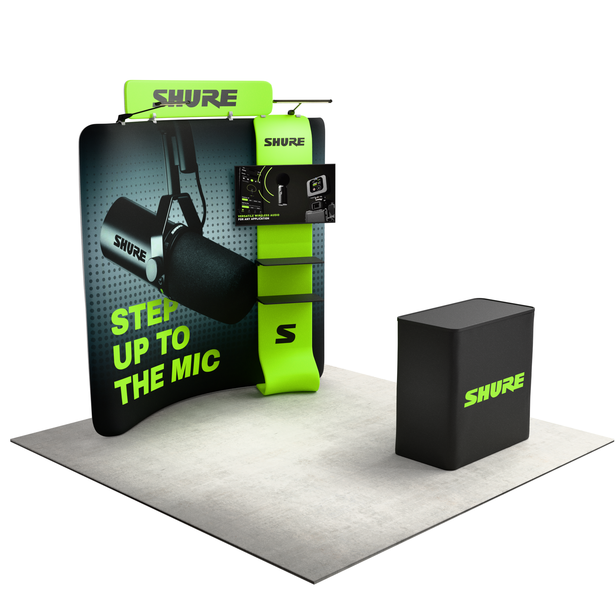 8ft QuickZip™ MAX Curved Double-Sided Trade Show Display