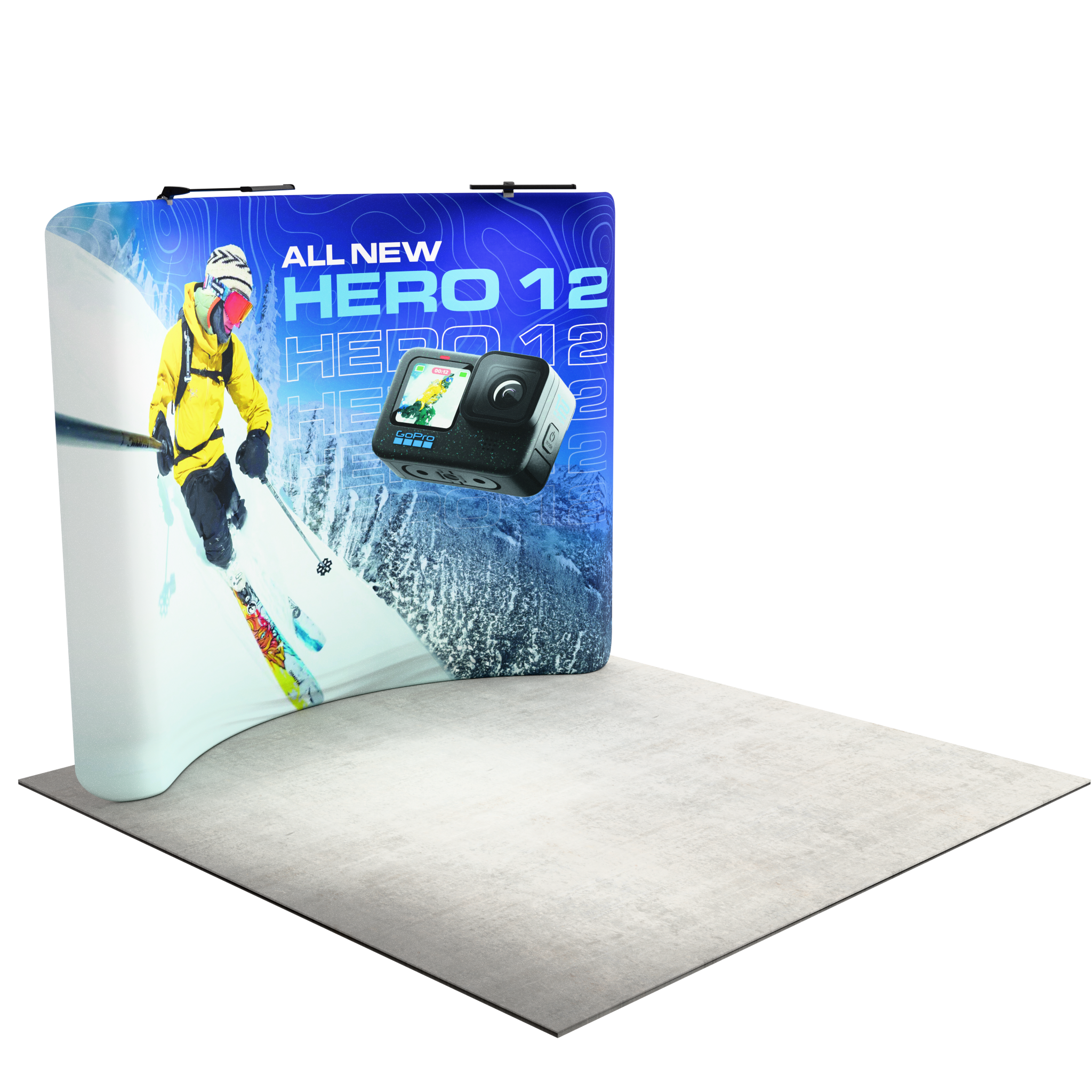10ft QuickZip™ - Curved Single-Sided Display with Lights