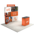 8ft QuickZip™ - Curved Double-Sided Display with Lights, Podium, and Header