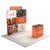 8ft QuickZip™ - Curved Single-Sided Display with Lights, Podium, and Header