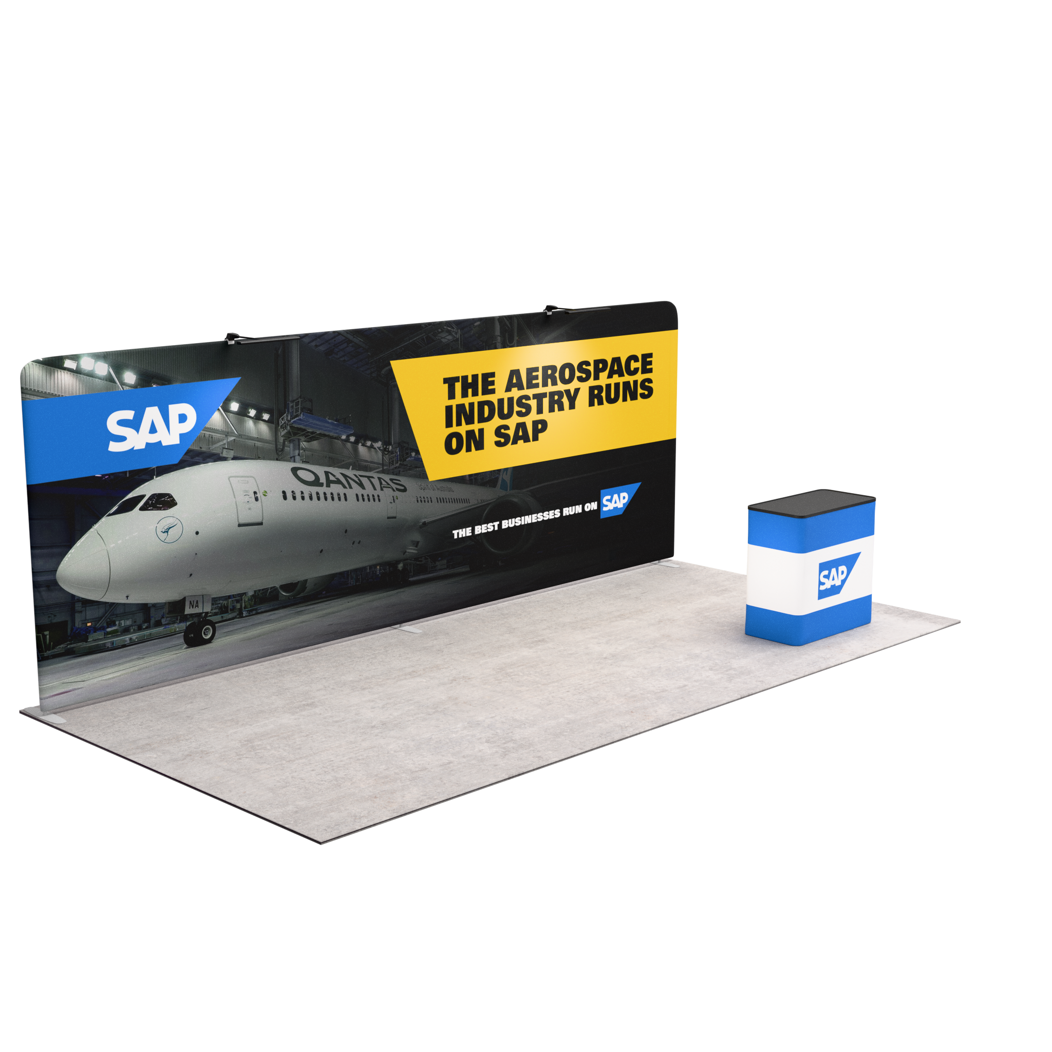 20ft QuickZip™ - Straight Single-Sided Trade Show Display