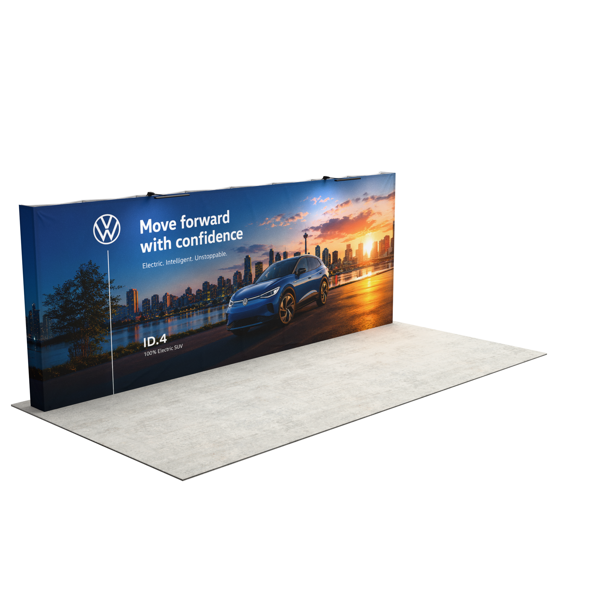 20ft Perfect-Pop™ - Straight Display with 2 Lights