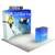 10ft QuickZip™ - Curved Double-Sided Display with Lights, Podium, and Header