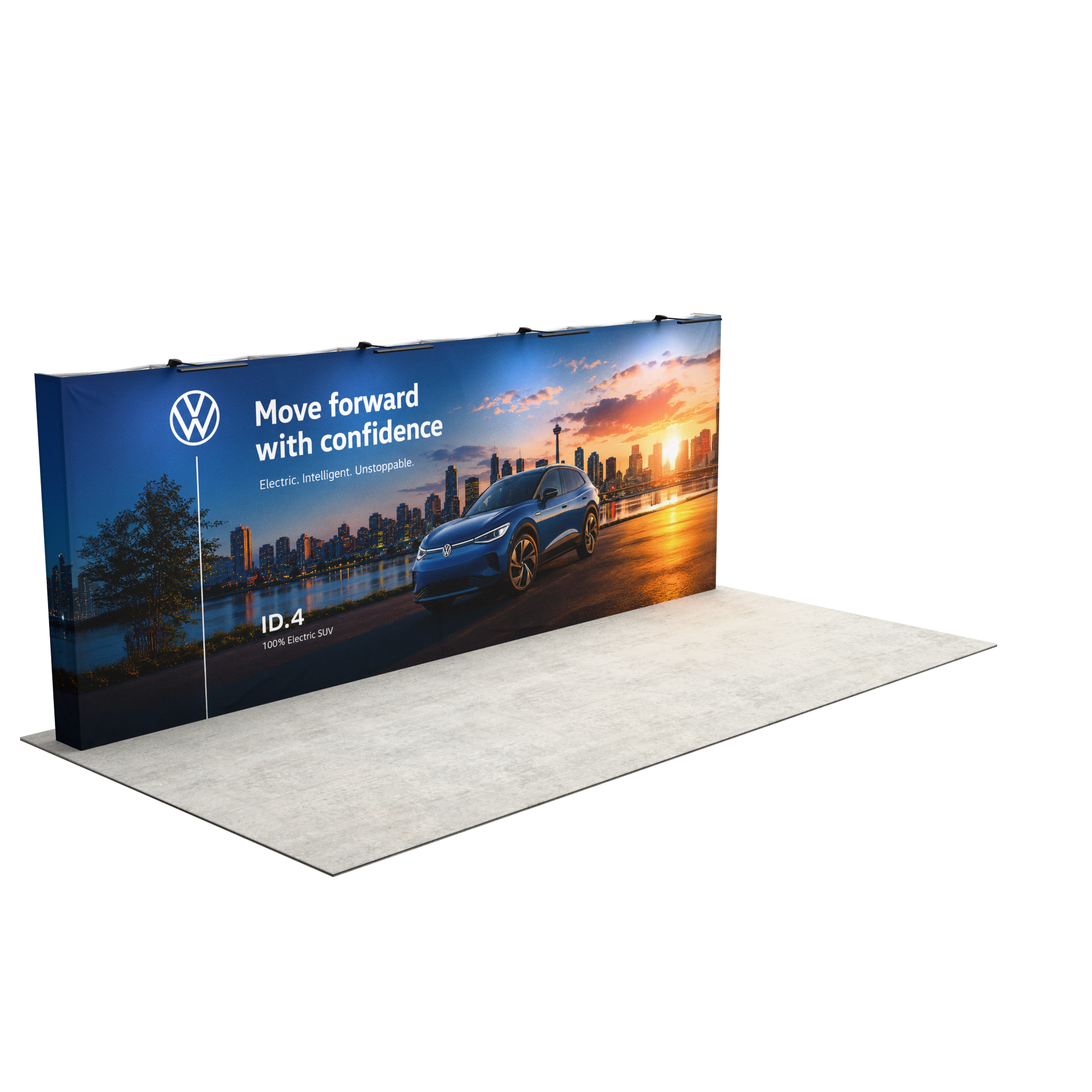 20ft Perfect-Pop™ - Straight Display with 4 Lights