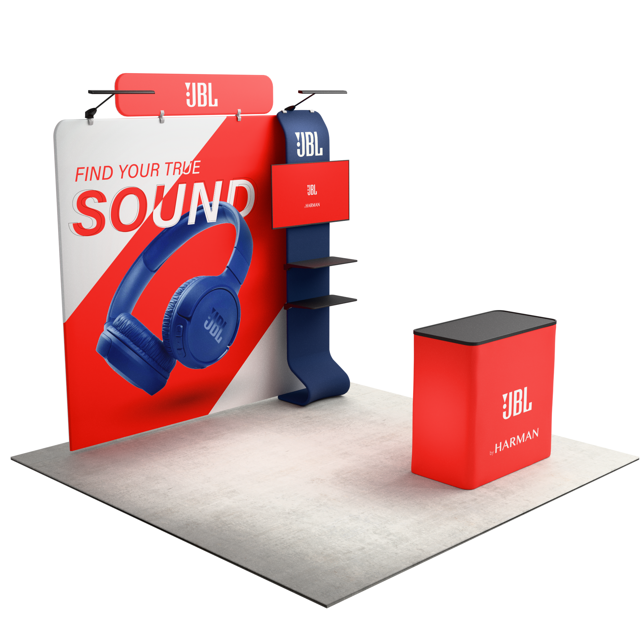 8ft QuickZip™ MAX Straight Single-Sided Trade Show Display