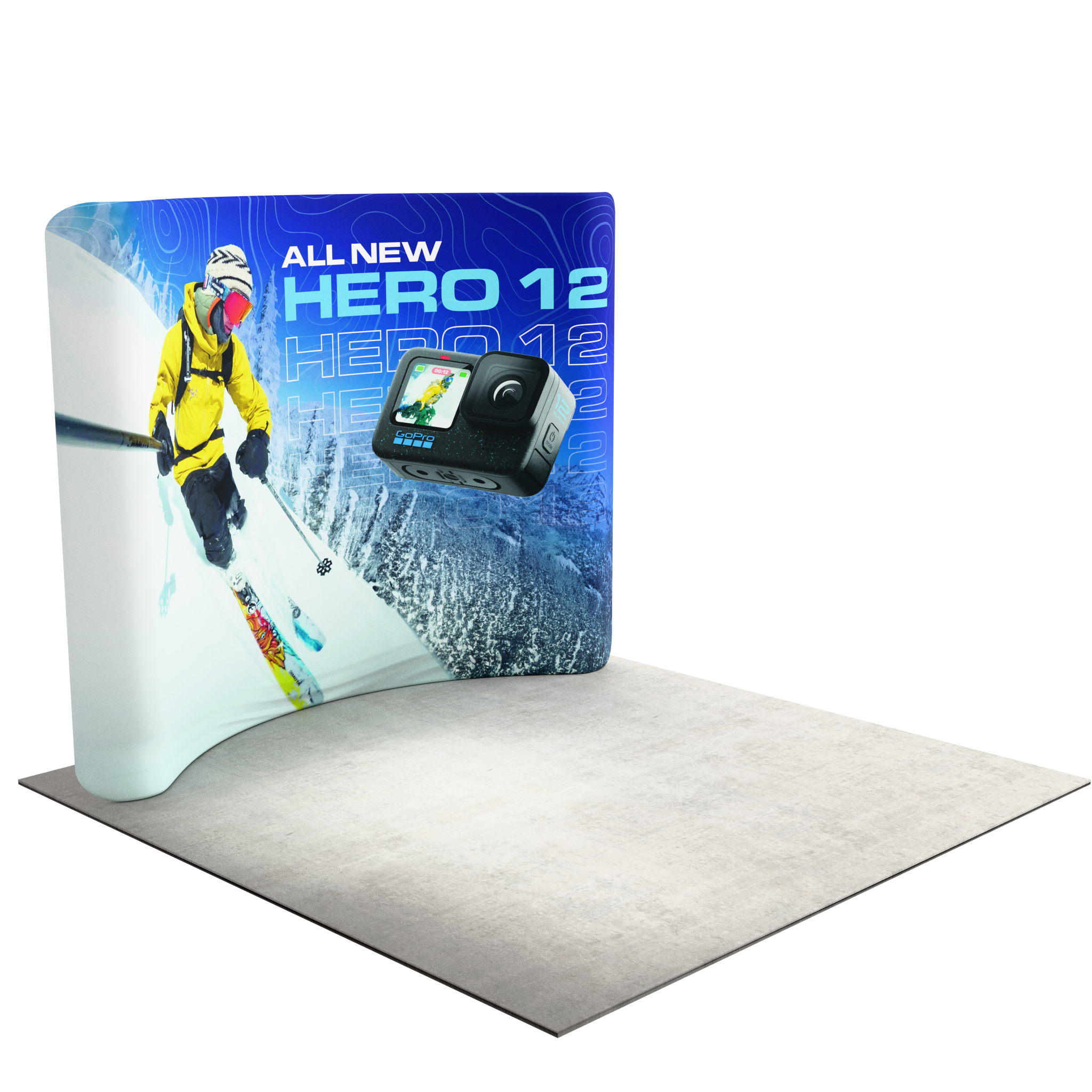 10ft QuickZip™ - Curved Single-Sided Trade Show Display