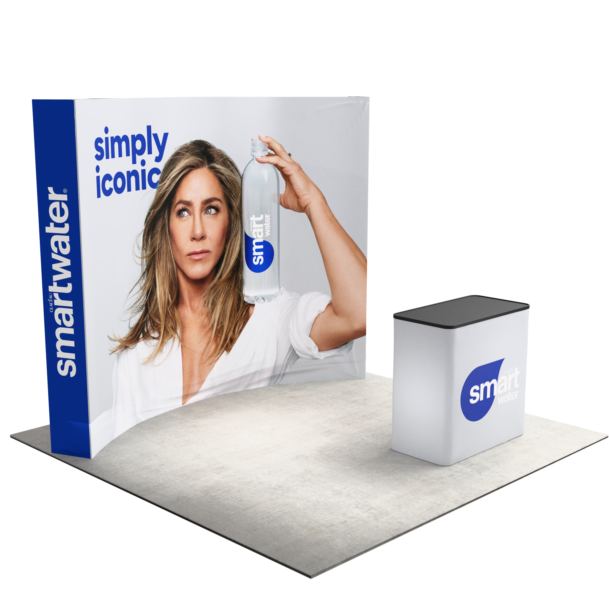 10ft Perfect-Pop™ - Curved Display with Podium
