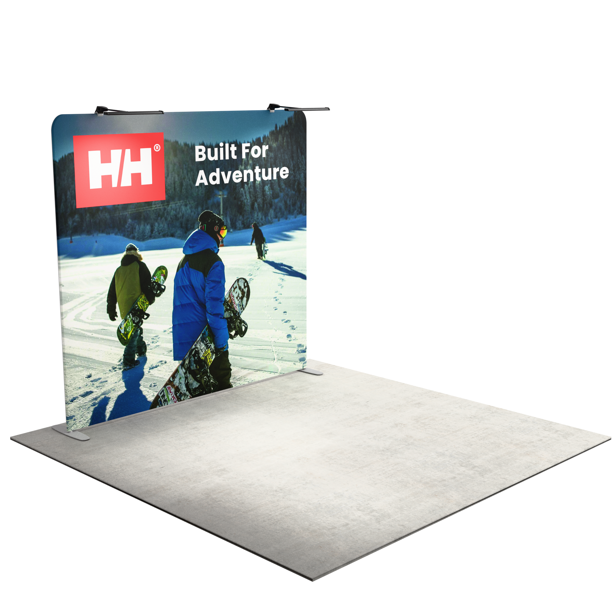 8ft QuickZip™ - Straight Single-Sided Display with Lights