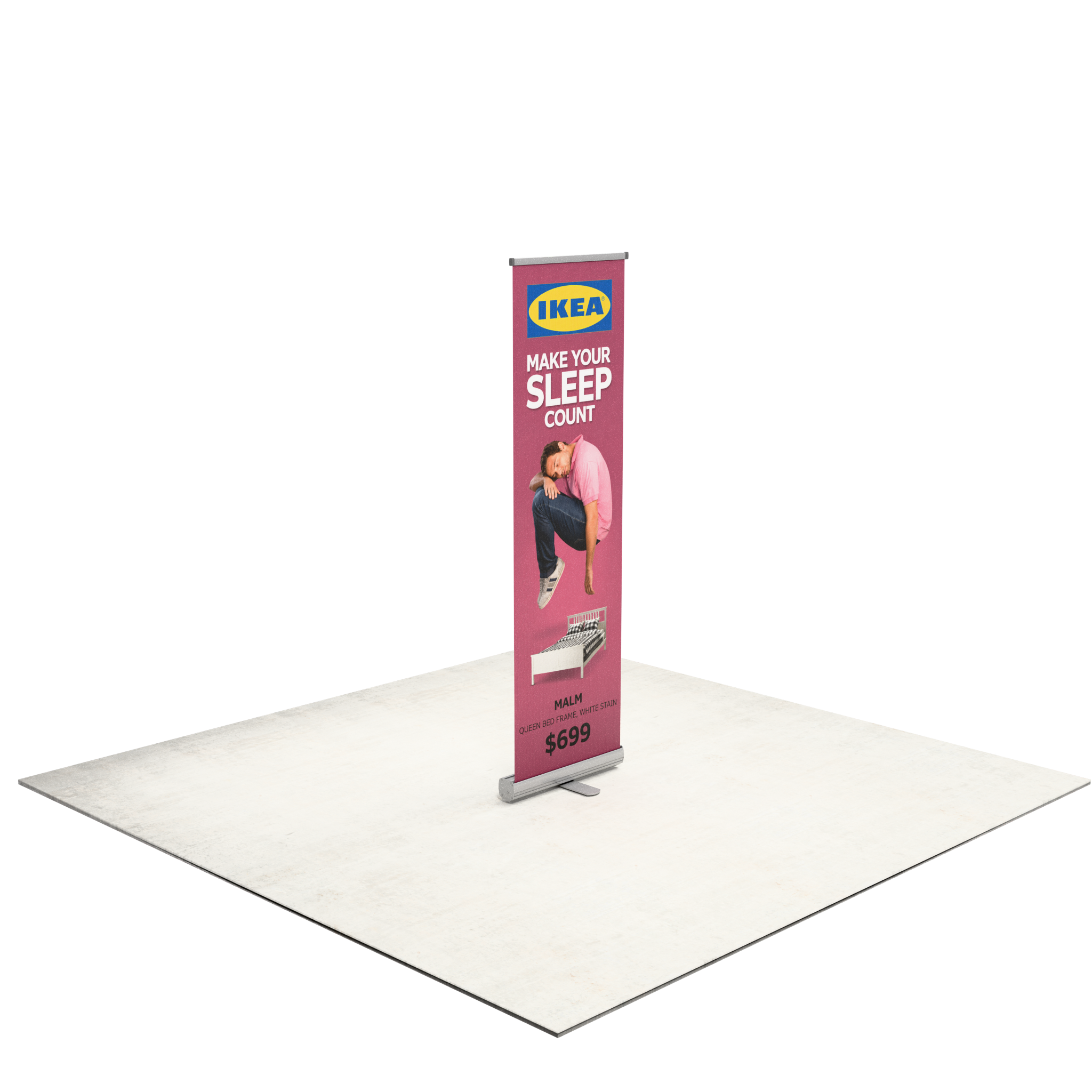24" Economy Retractable Banner Stand