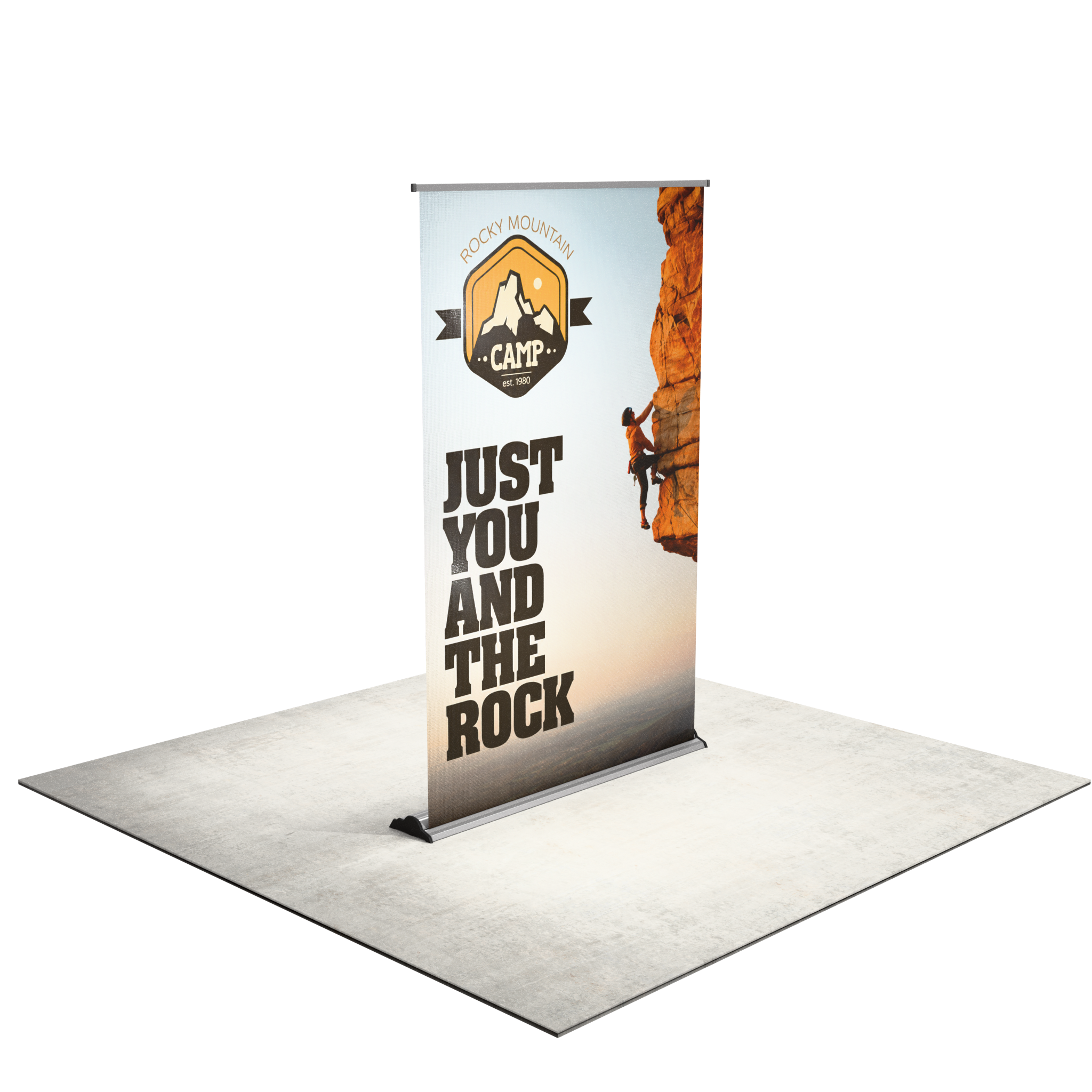 60" Vinyl Silver Step Premium Retractable Banner Stand