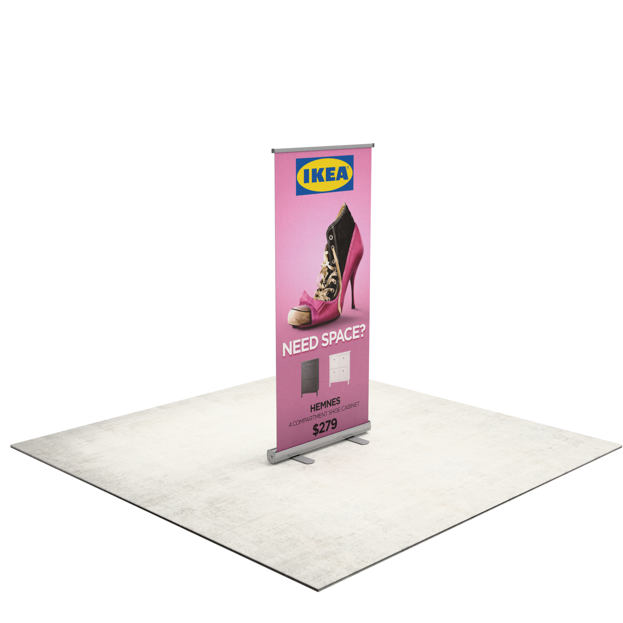 36" Economy Retractable Banner Stand