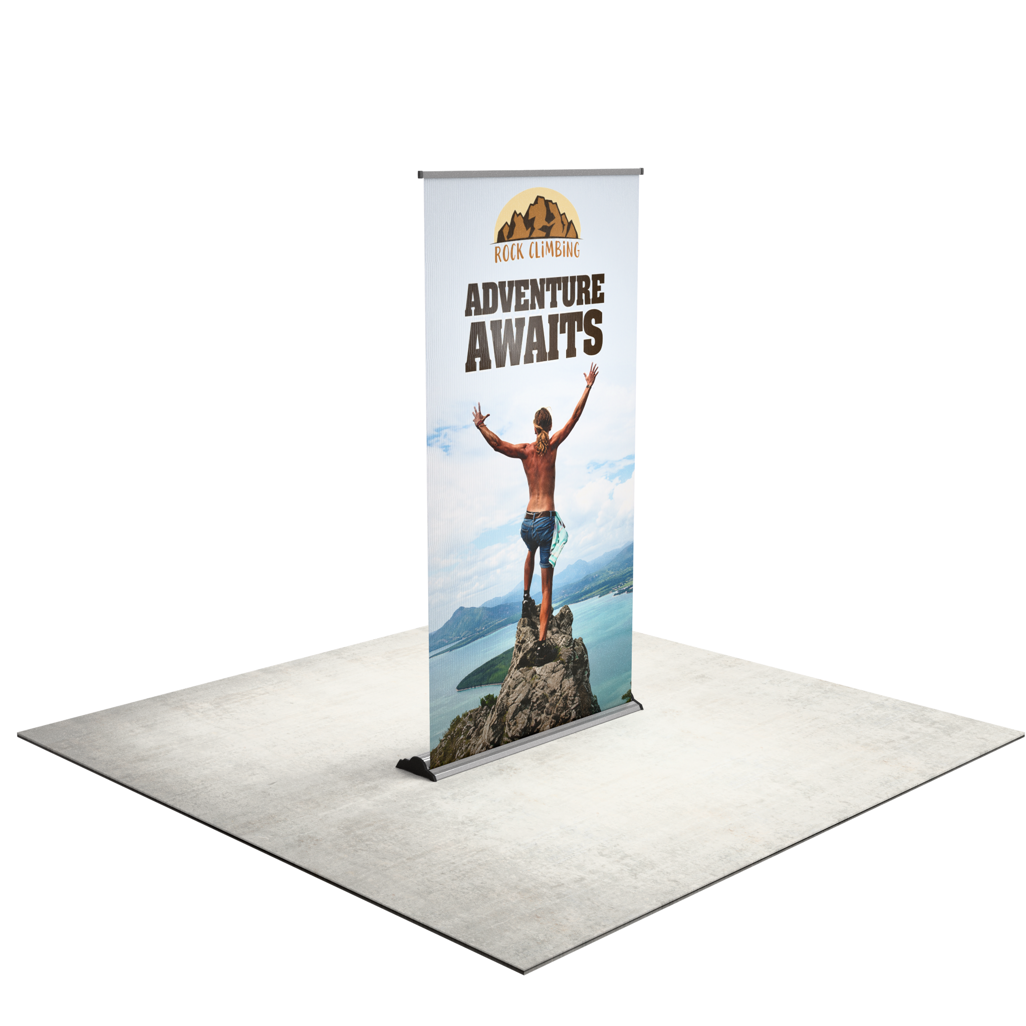 48" Vinyl Silver Step Premium Retractable Banner Stand