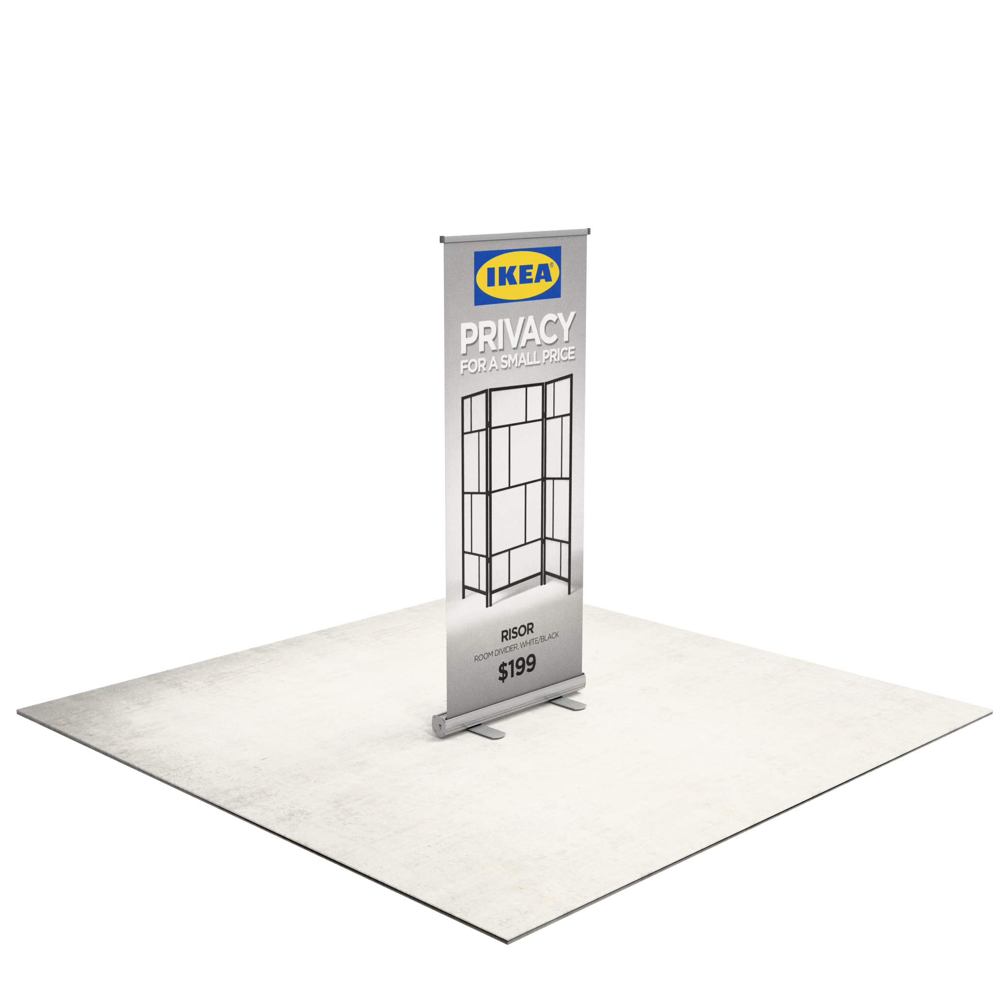 33" Economy Retractable Banner Stand