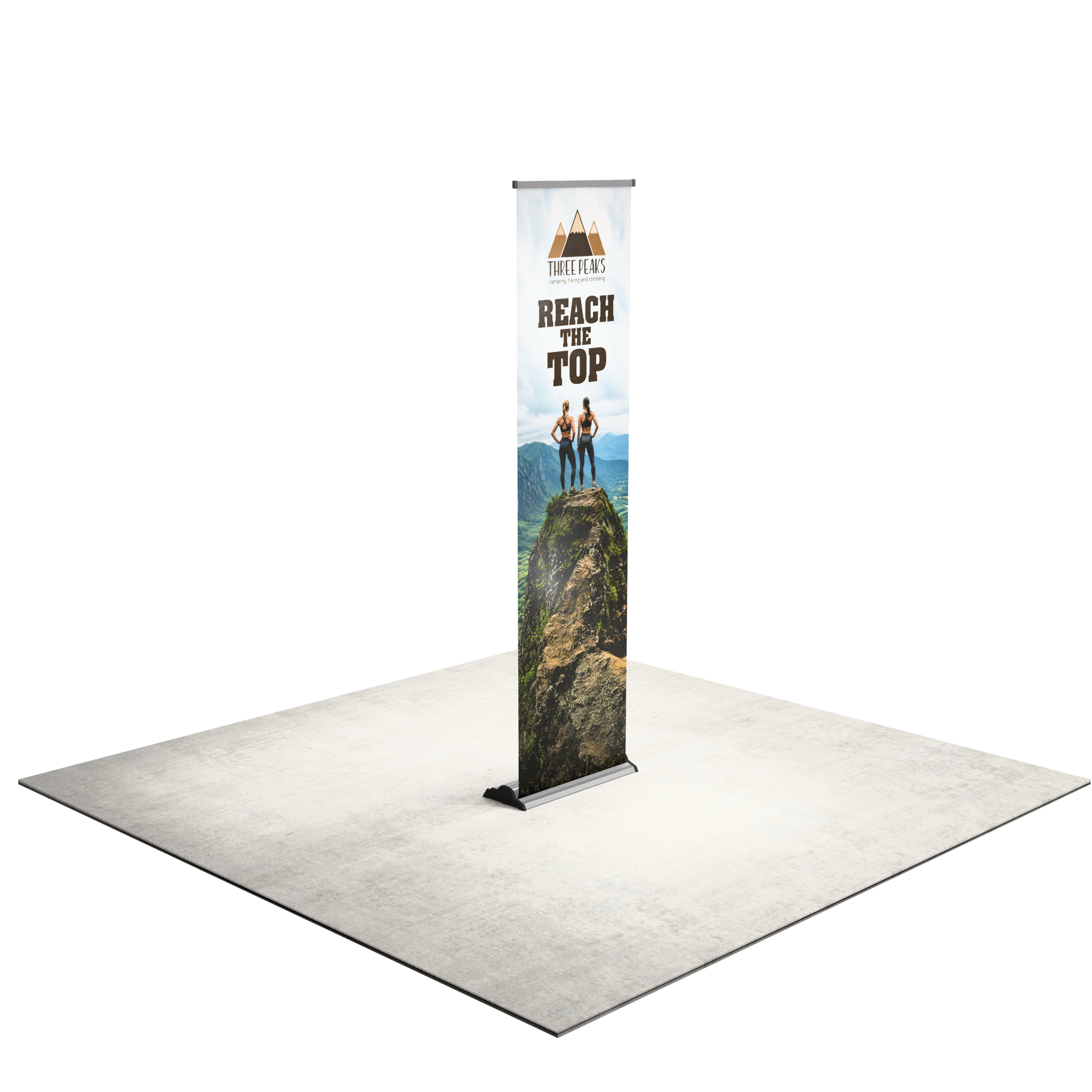 24" Vinyl Silver Step Premium Retractable Banner Stand