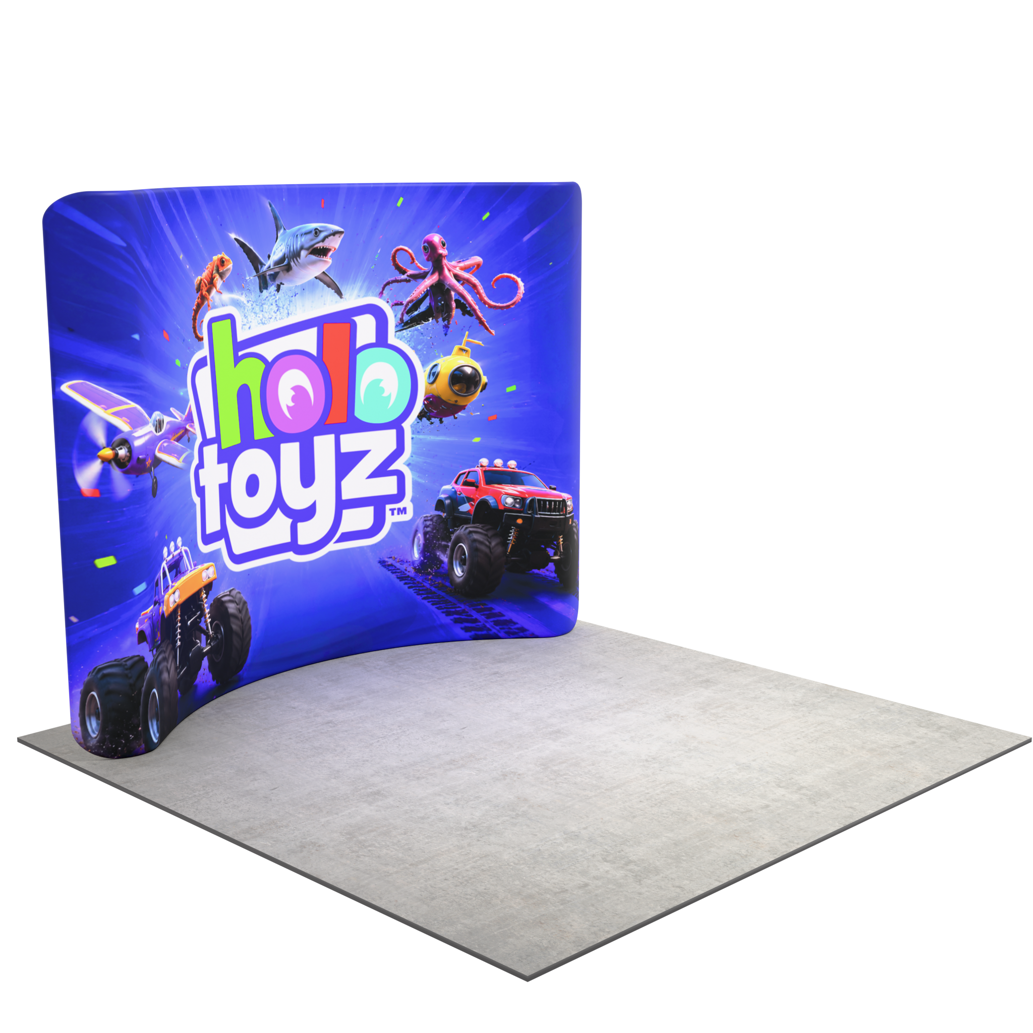 10ft QuickZip™ - Curved Single-Sided Trade Show Display