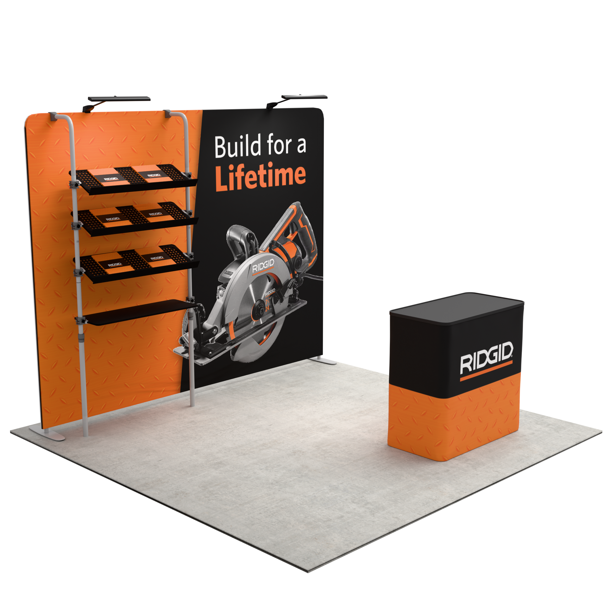 10ft QuickZip™ Showcase Single-Sided Trade Show Display