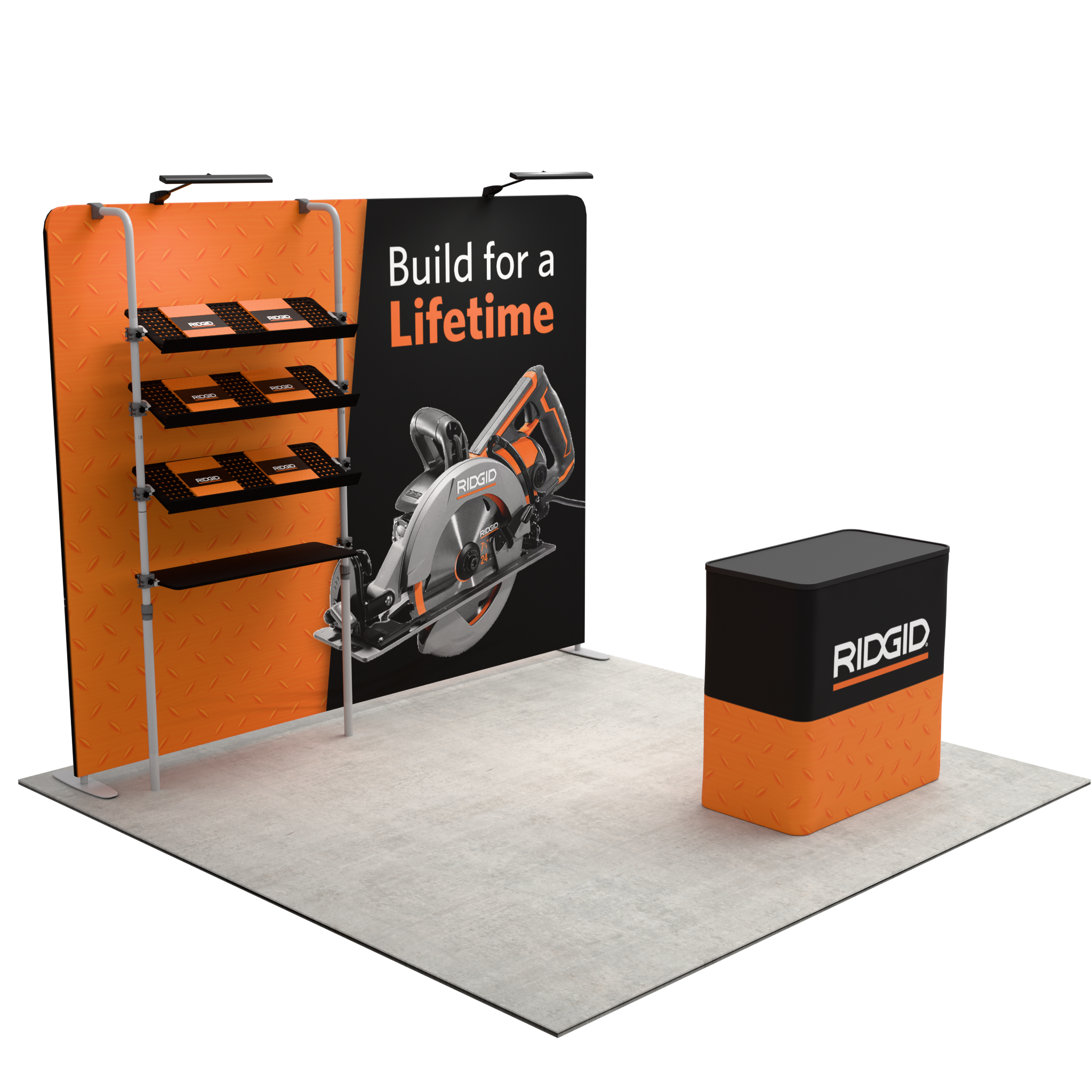 10ft QuickZip™ Showcase Double-Sided Trade Show Display
